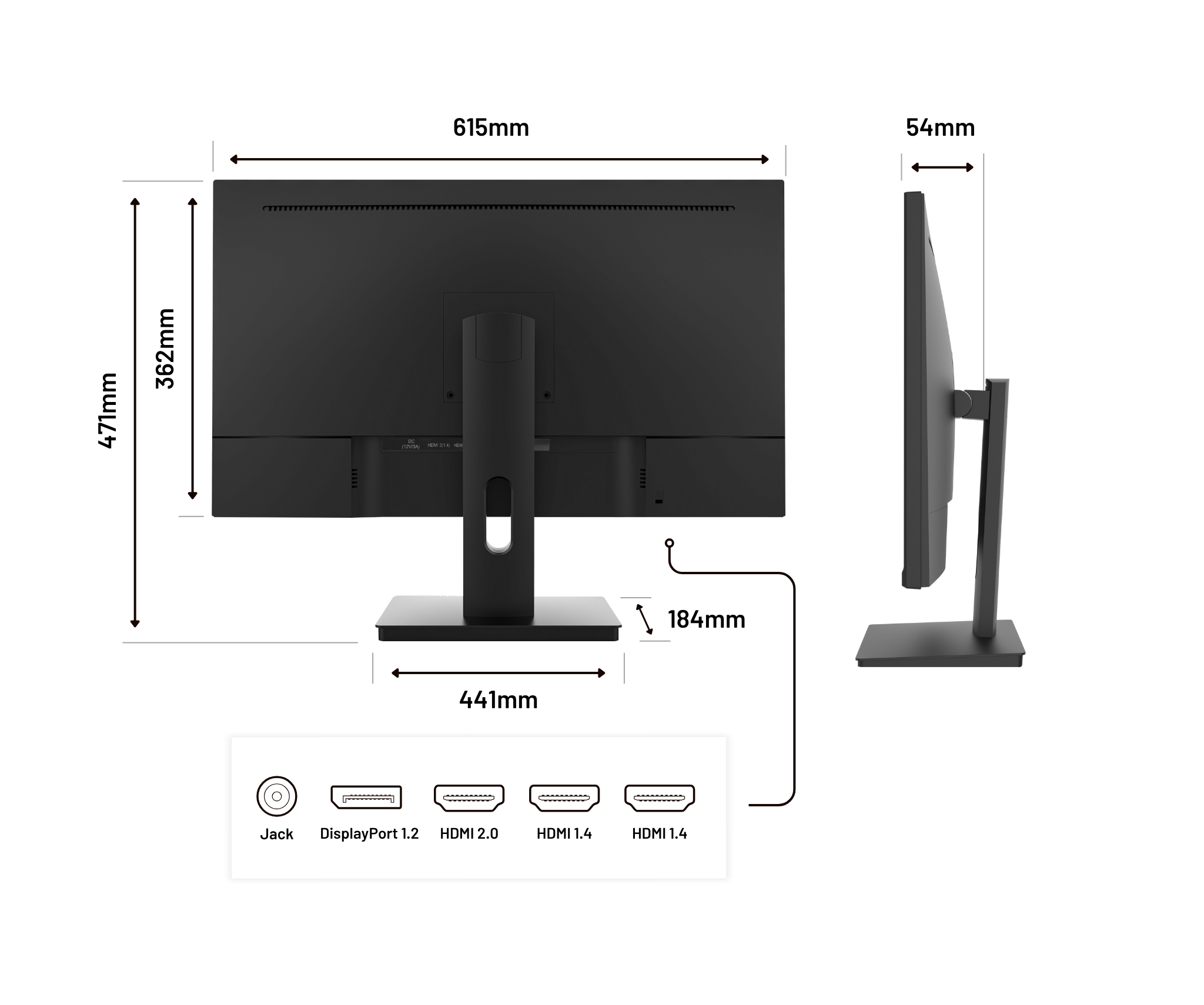 Desktop Monitor | 27" | 4K UHD | 60Hz (refurbished)