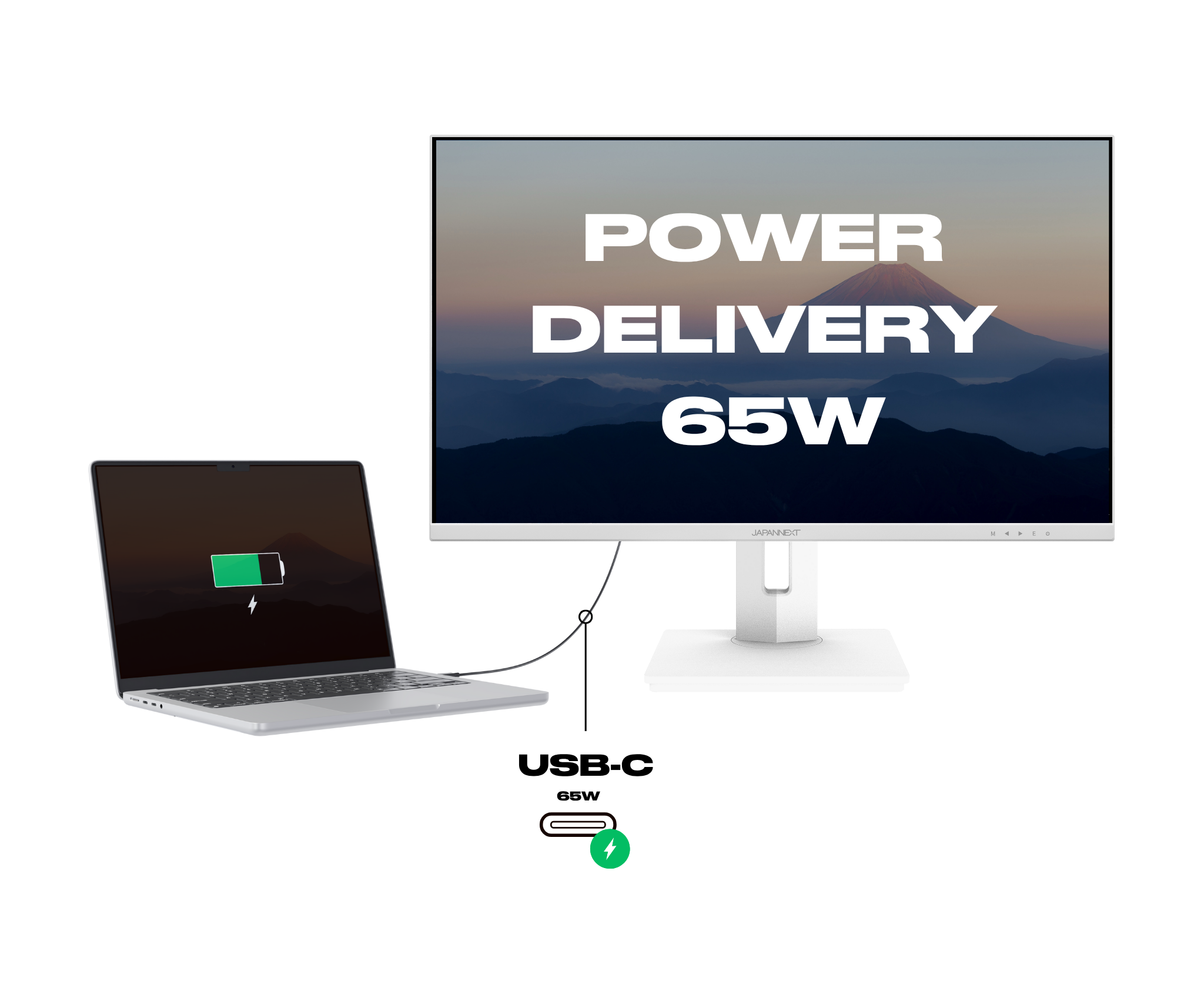 Desktop Monitor | 27" | 4K UHD | USB-C (+ 65W charging) (refurbished)
