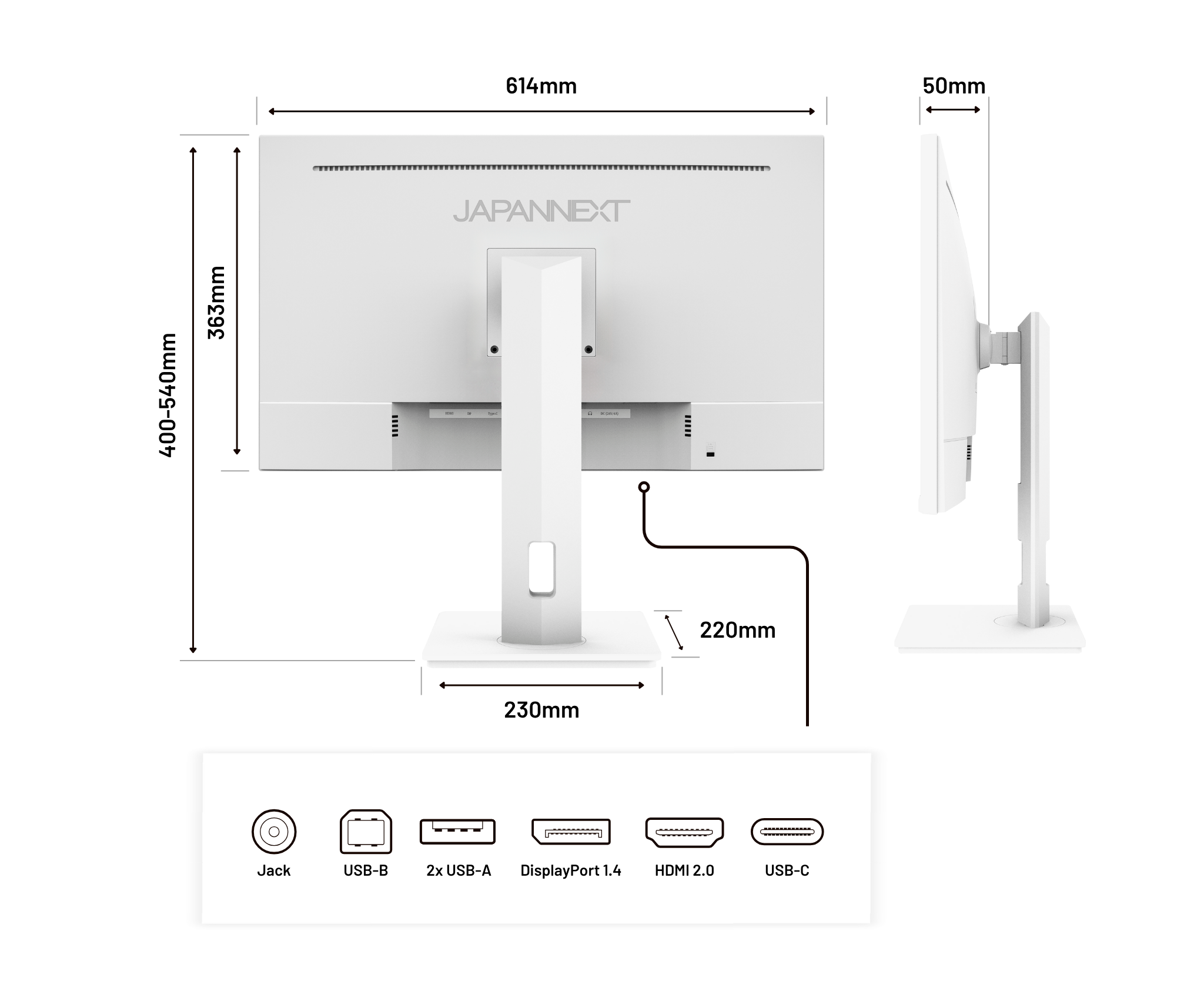 Écran PC Bureautique | 27" | 4K UHD | USB-C (+ charge 65W)