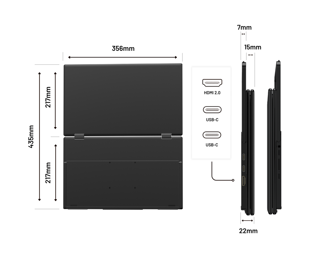 Double Ecran Mobile | 2 x 15,6" | IPS | FHD