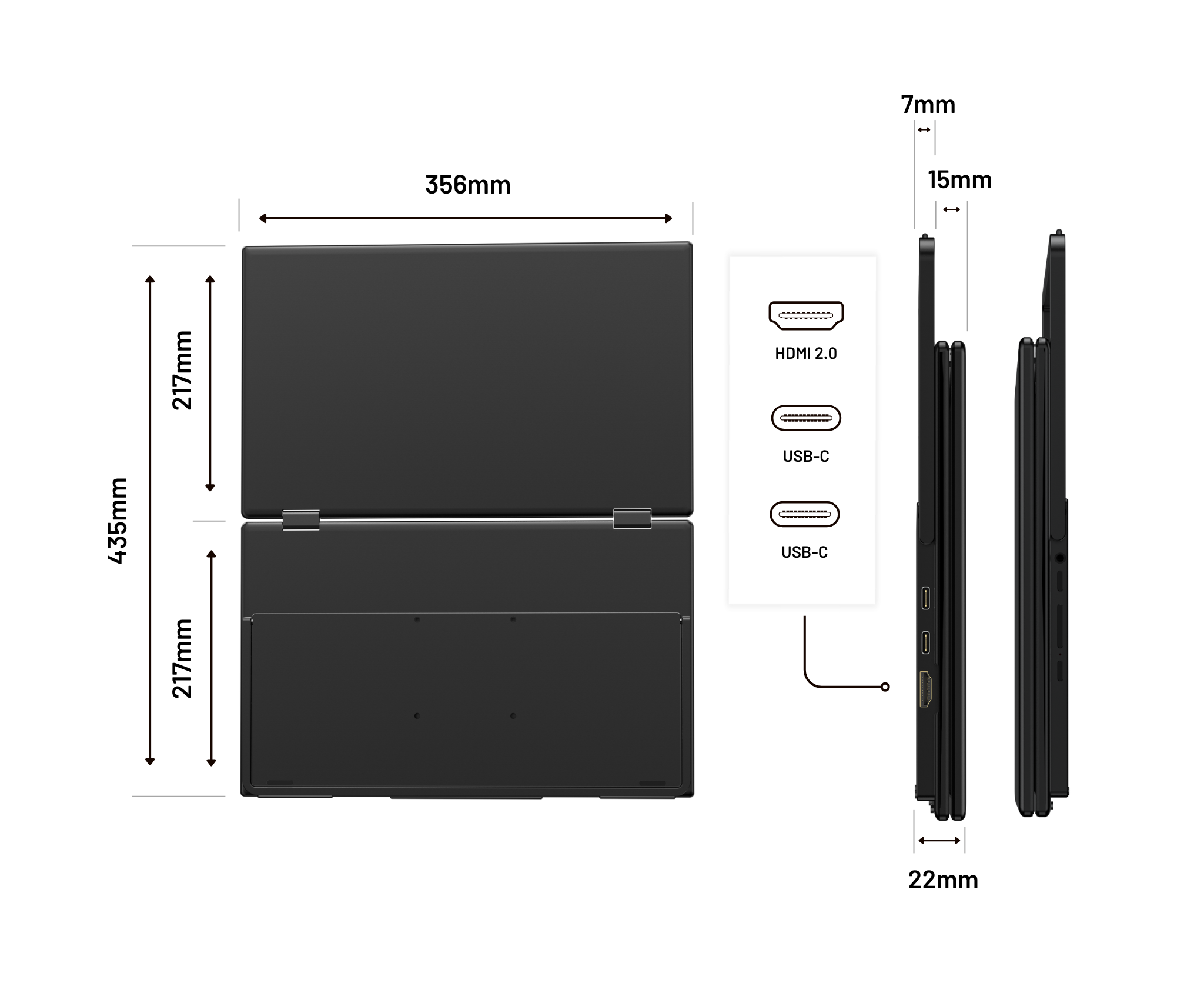 Mobile Dual Monitor | 2 x 15.6” | IPS | FHD