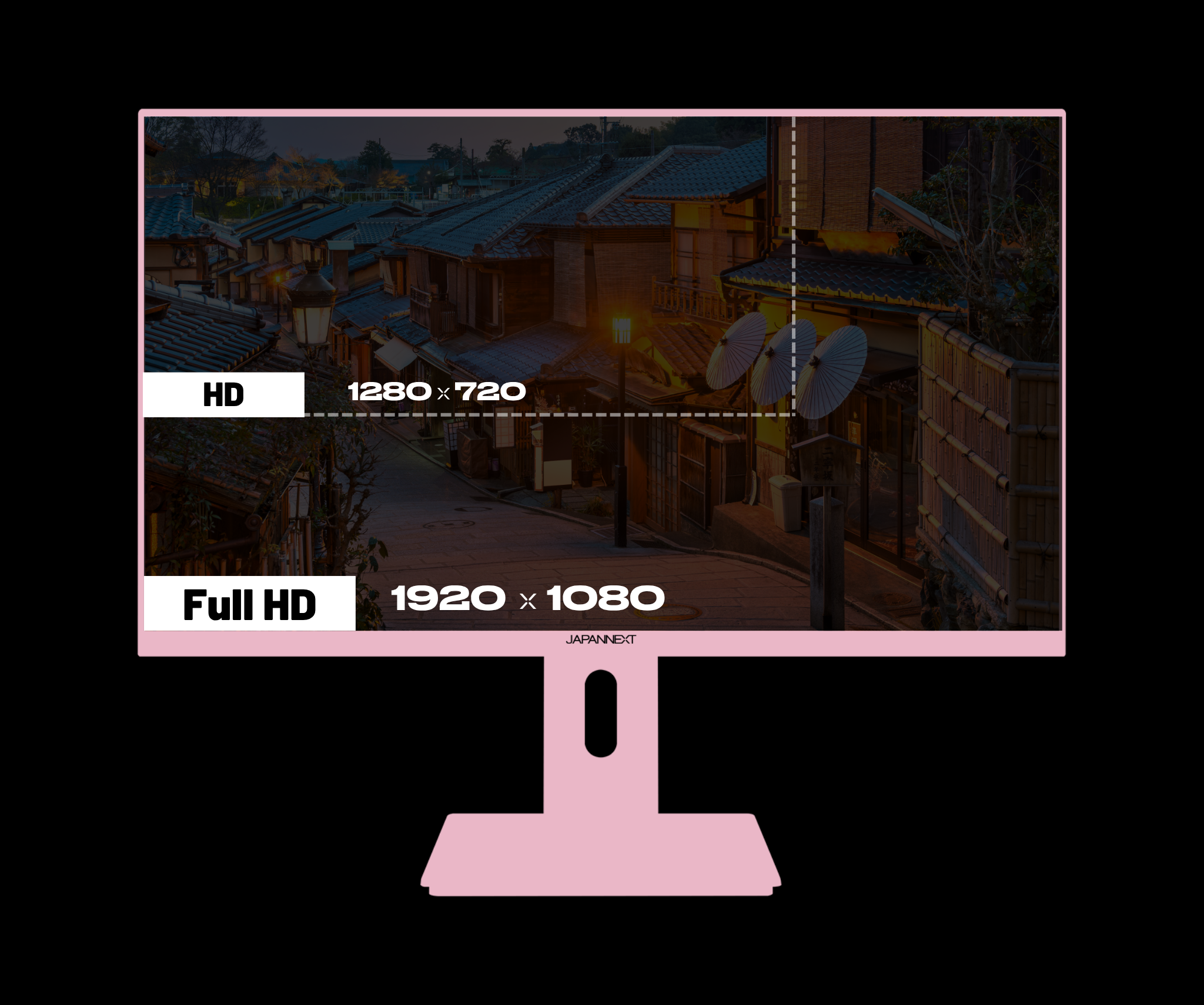 Gaming/deskwork monitor | 23.8" | IPS | FHD | 120Hz | Pastel pink