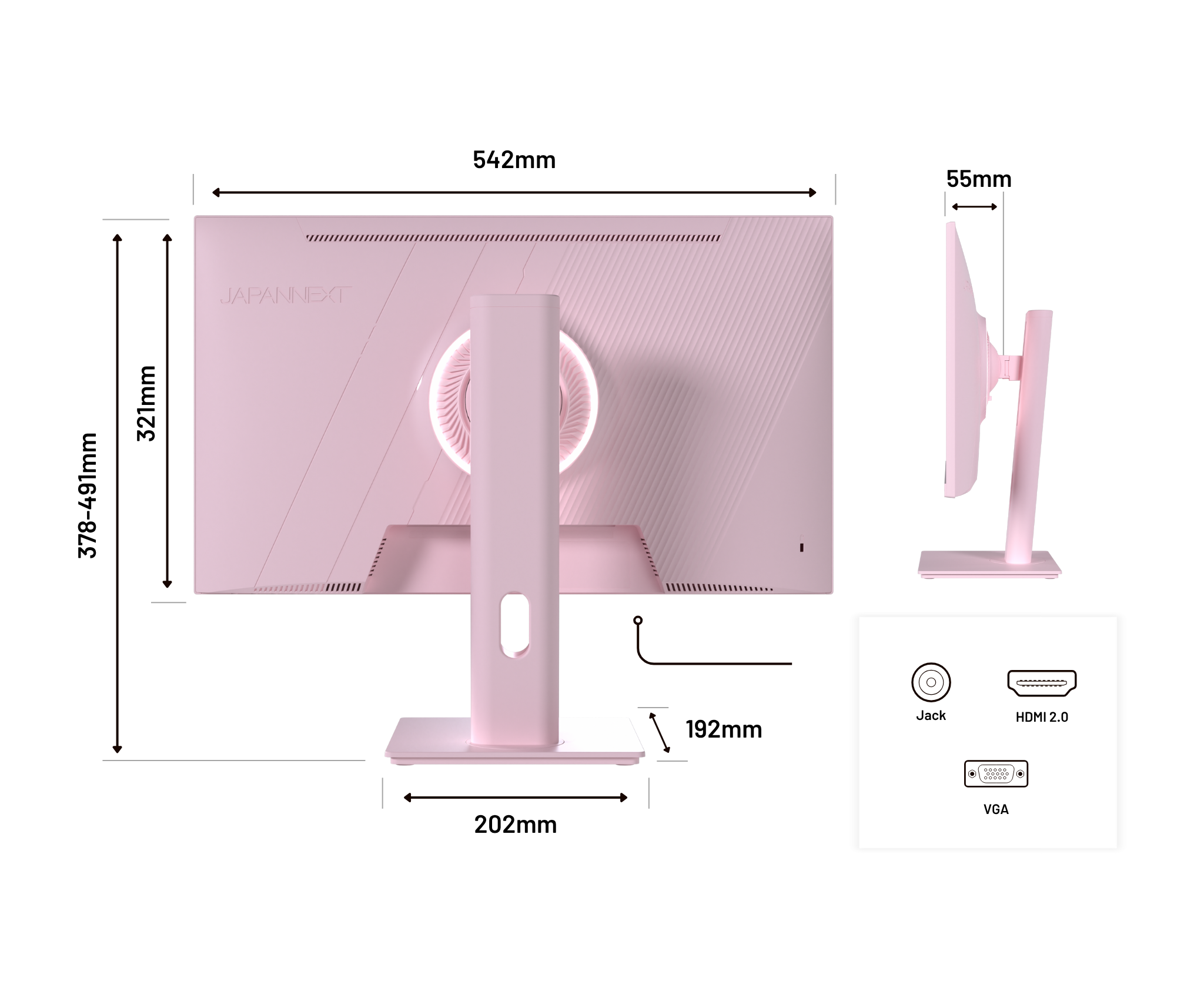 Ecran PC Gaming/bureautique | 23,8" | IPS | FHD | 120Hz | Pastel rose