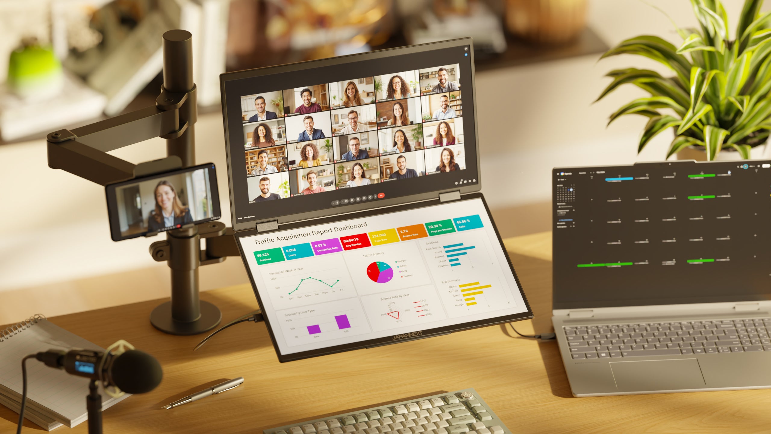 Mobile Dual Monitor | 2 x 15.6” | IPS | FHD