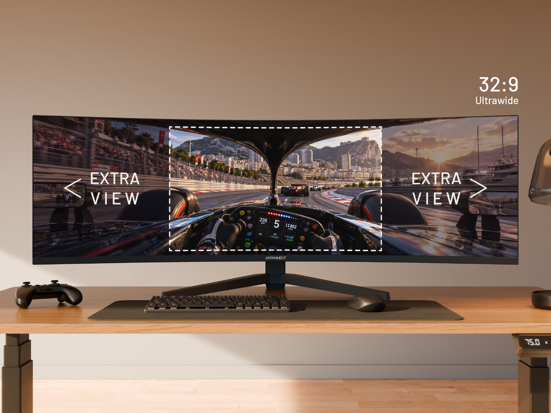 Écran PC Incurvé | 49" | 5K UHD Ultra Wide 1440p | USB-C (+ charge 90W | Idéal pour le Gaming et Bureautique