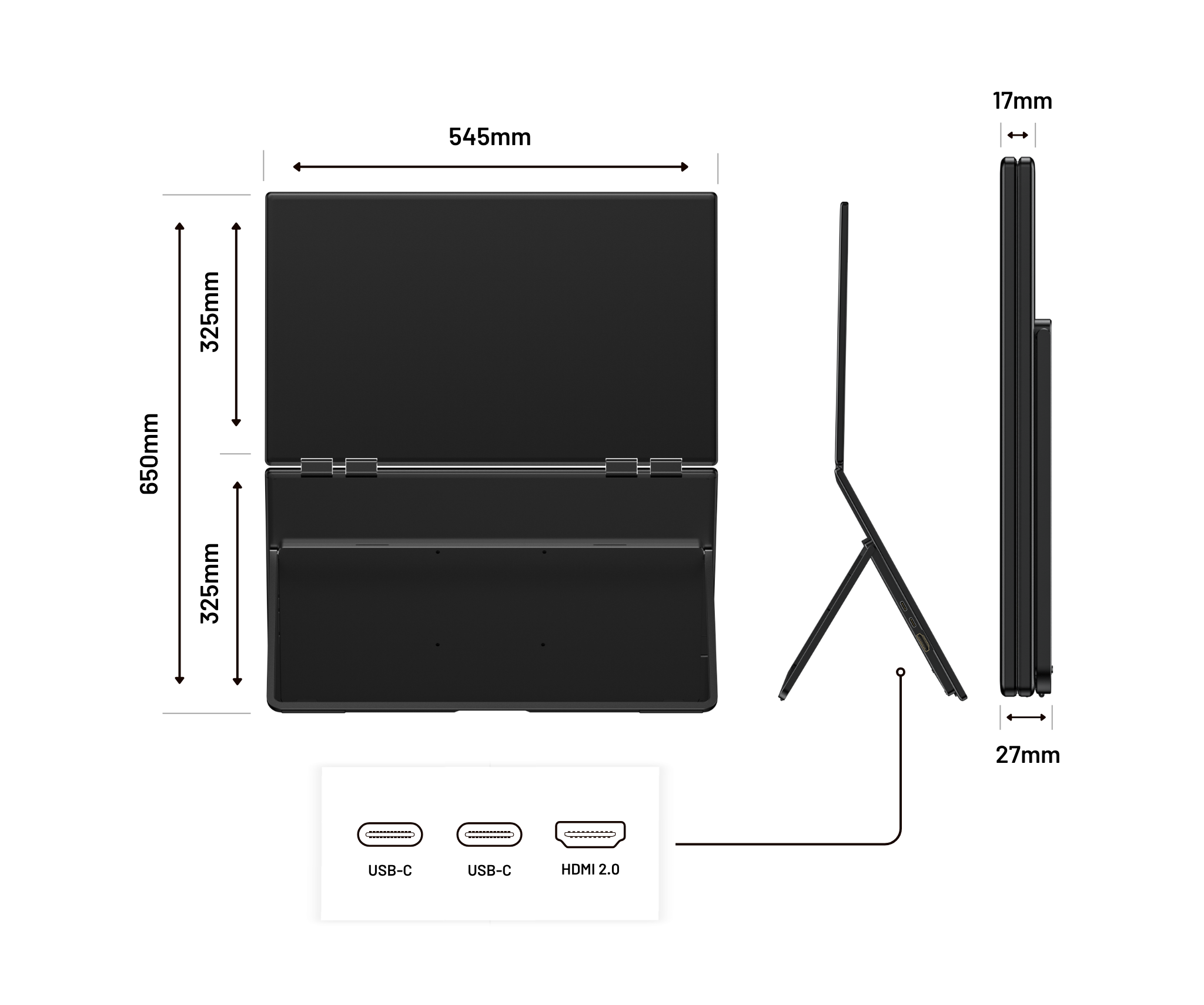 Mobile Dual Monitor | 2 x 23.8” | IPS | FHD