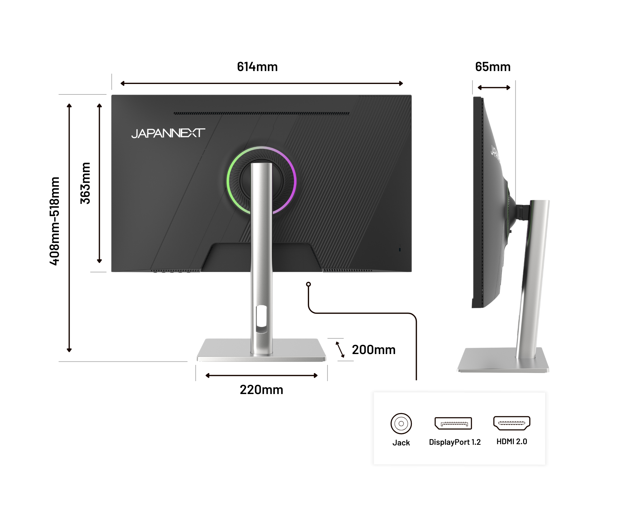 Ecran PC Gaming | 27" | IPS | FHD | 200Hz | Pied ergonomique