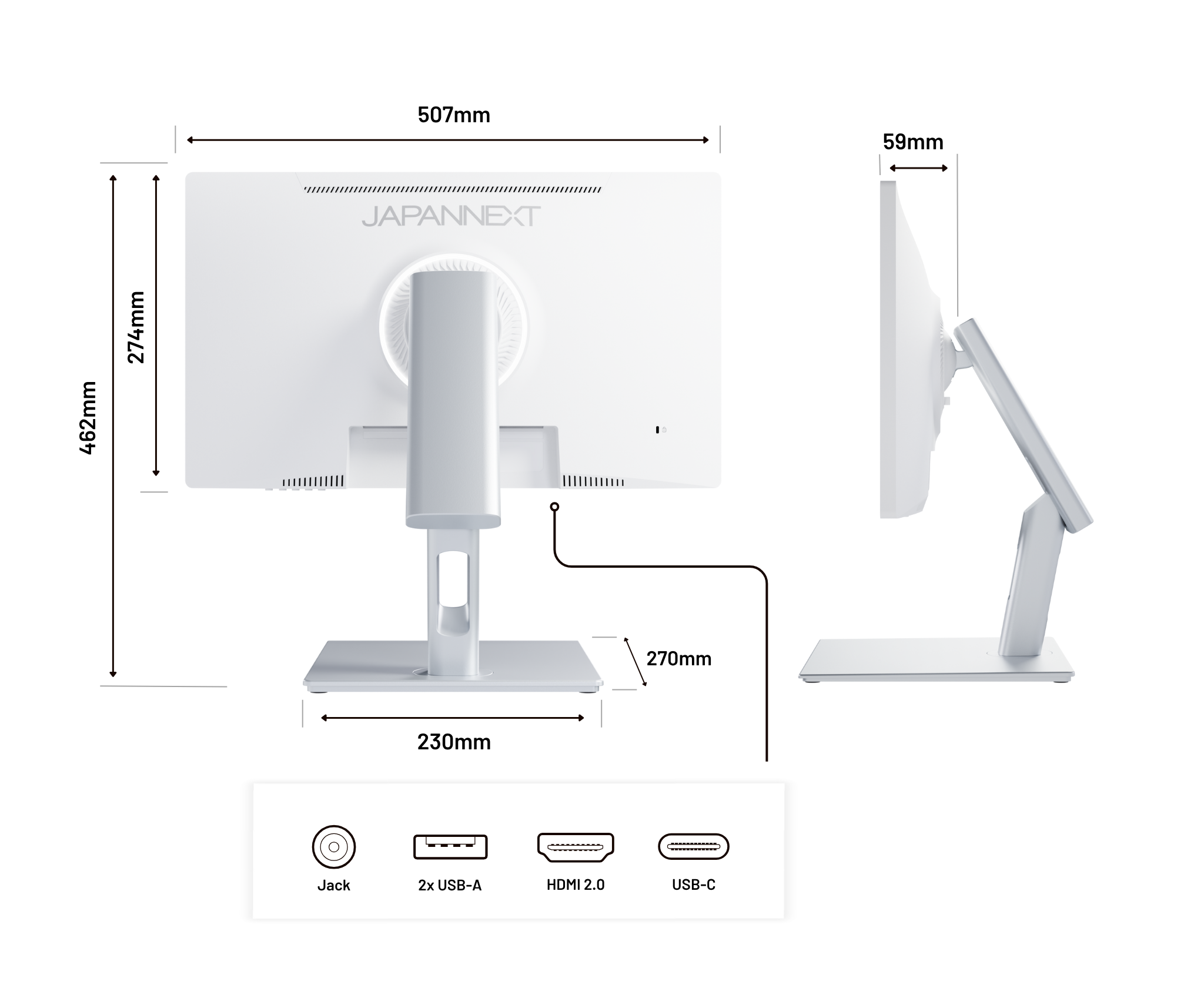 Écran PC Bureautique | 21.5" | FHD | Tactile | KVM | Power Delivery 65W | Pied ergonomique articulé