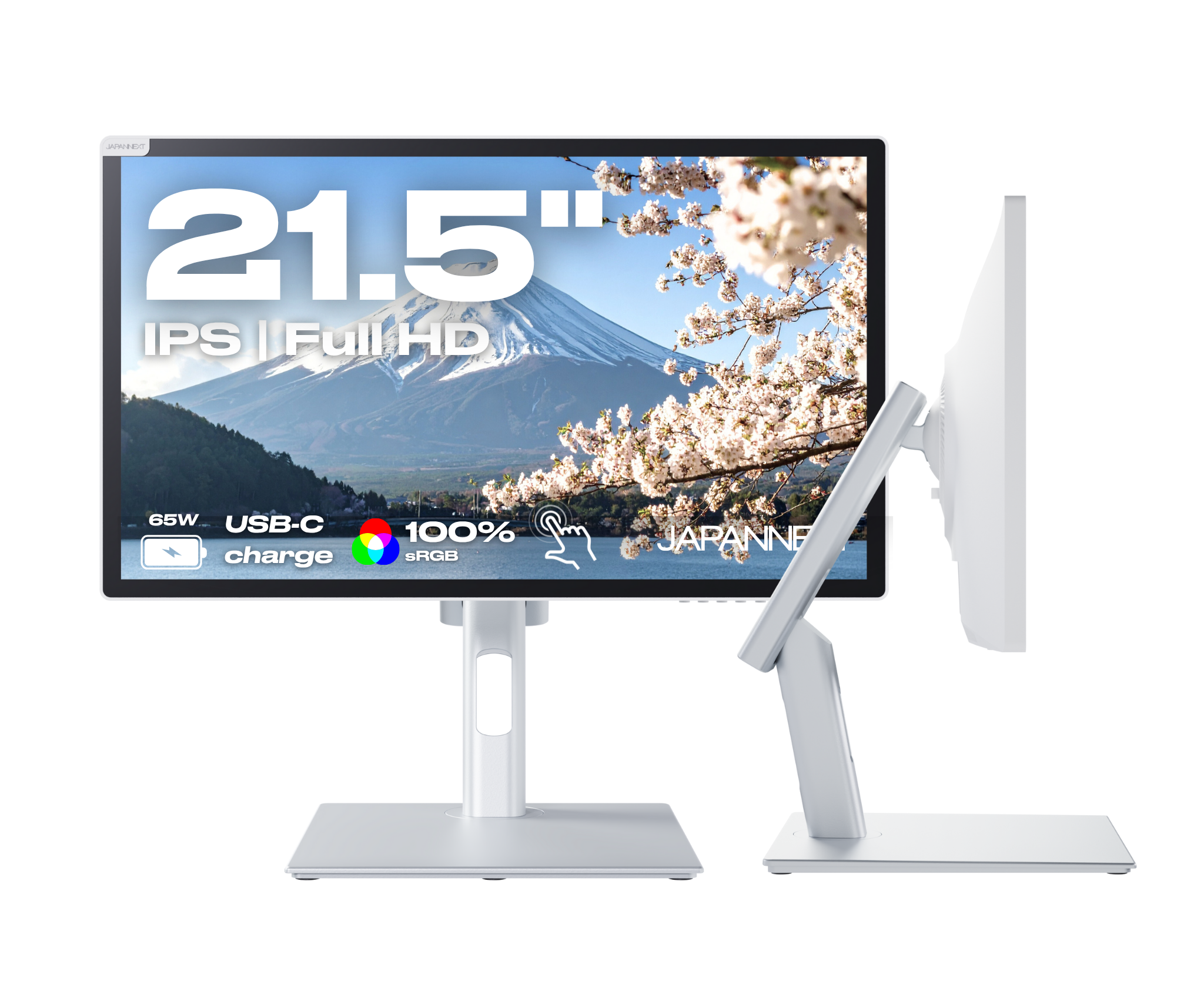 Écran PC Bureautique | 21.5" | FHD | Tactile | KVM | Power Delivery 65W | Pied ergonomique articulé