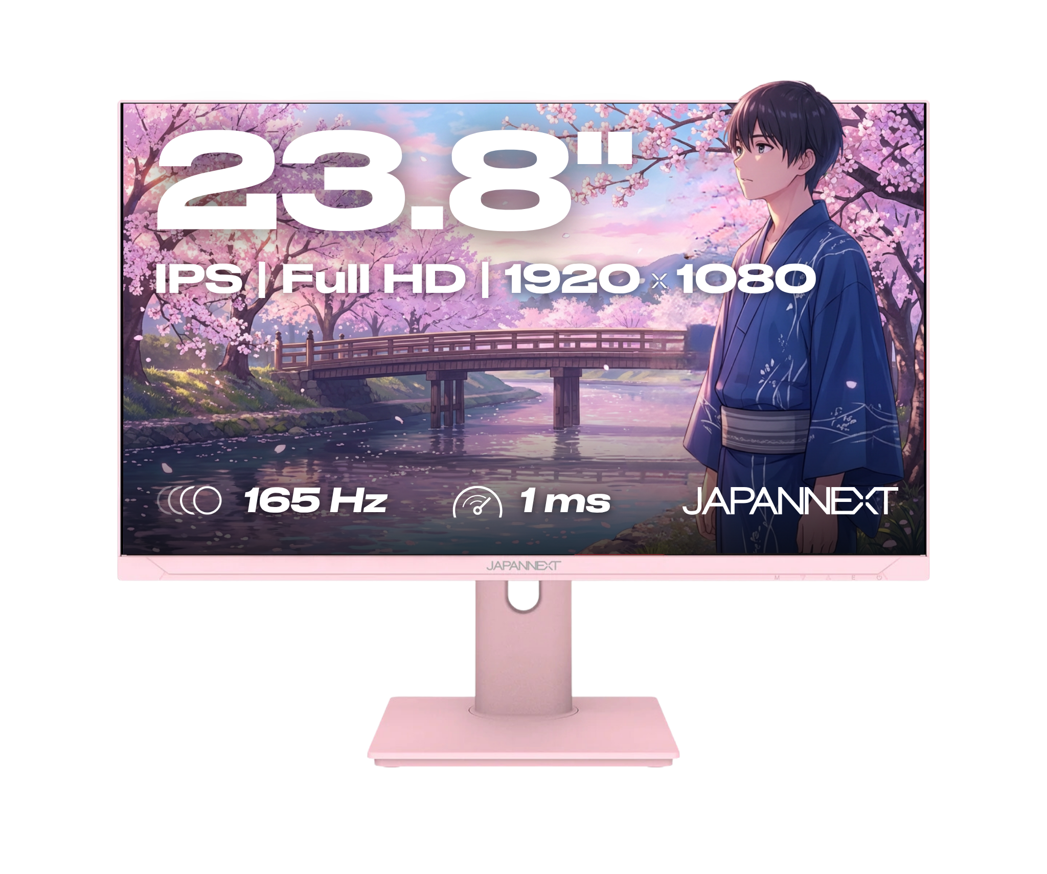 Gaming/deskwork monitor | 23.8" | IPS | FHD | 165Hz | Pastel pink