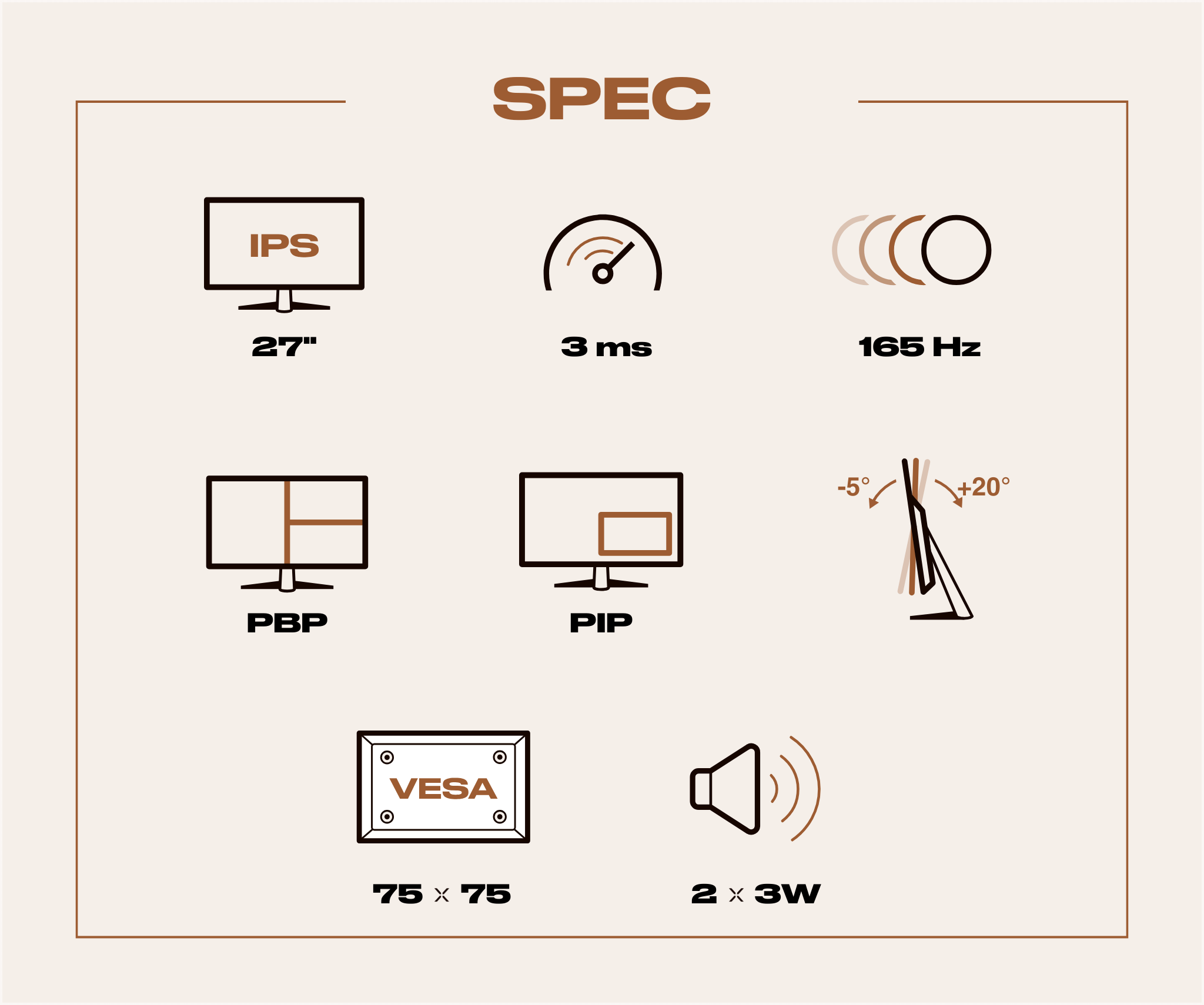 Écran PC Gaming | 27" | IPS | WQHD | 144Hz