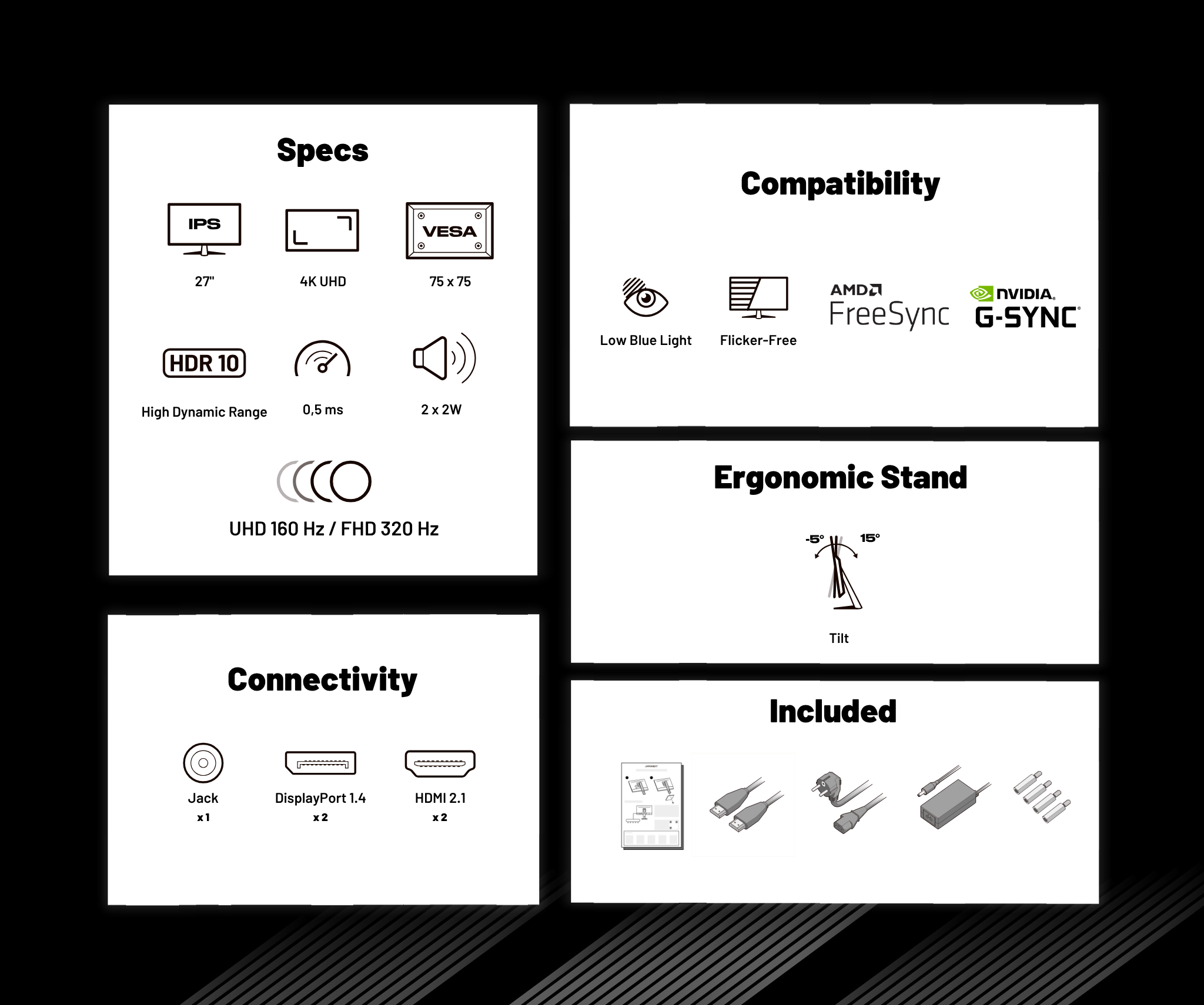 Écran PC Gaming | 27" | IPS | Dual Mode FHD/320Hz - 4K UHD/160Hz