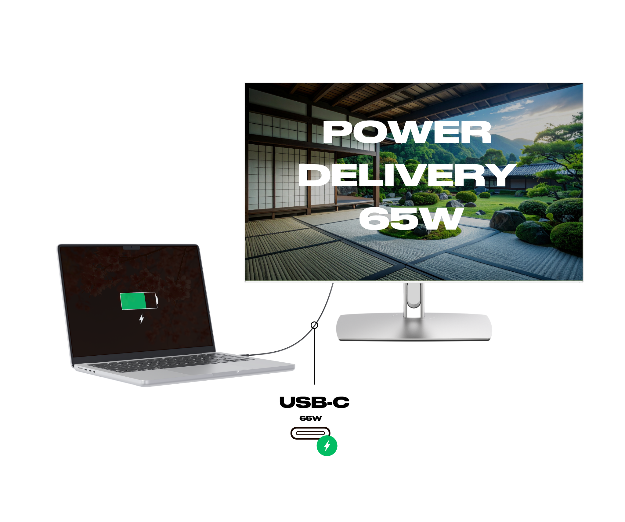 Écran PC Bureautique | 27" | WQHD | Tactile | Power Delivery 65W | KVM | Blanc