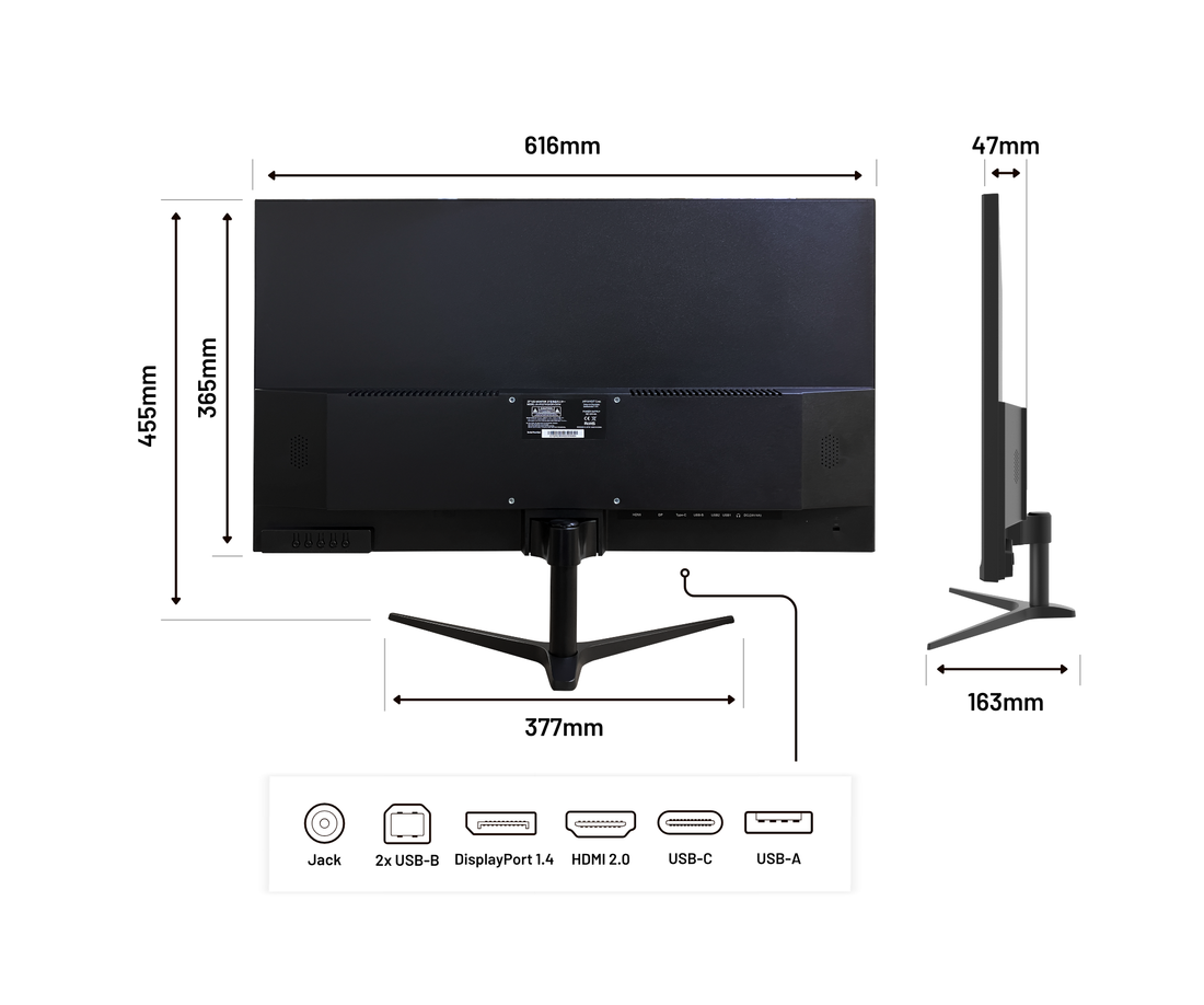 Desktop Monitor | 27" | WQHD | USB-C (+ 65W charging)