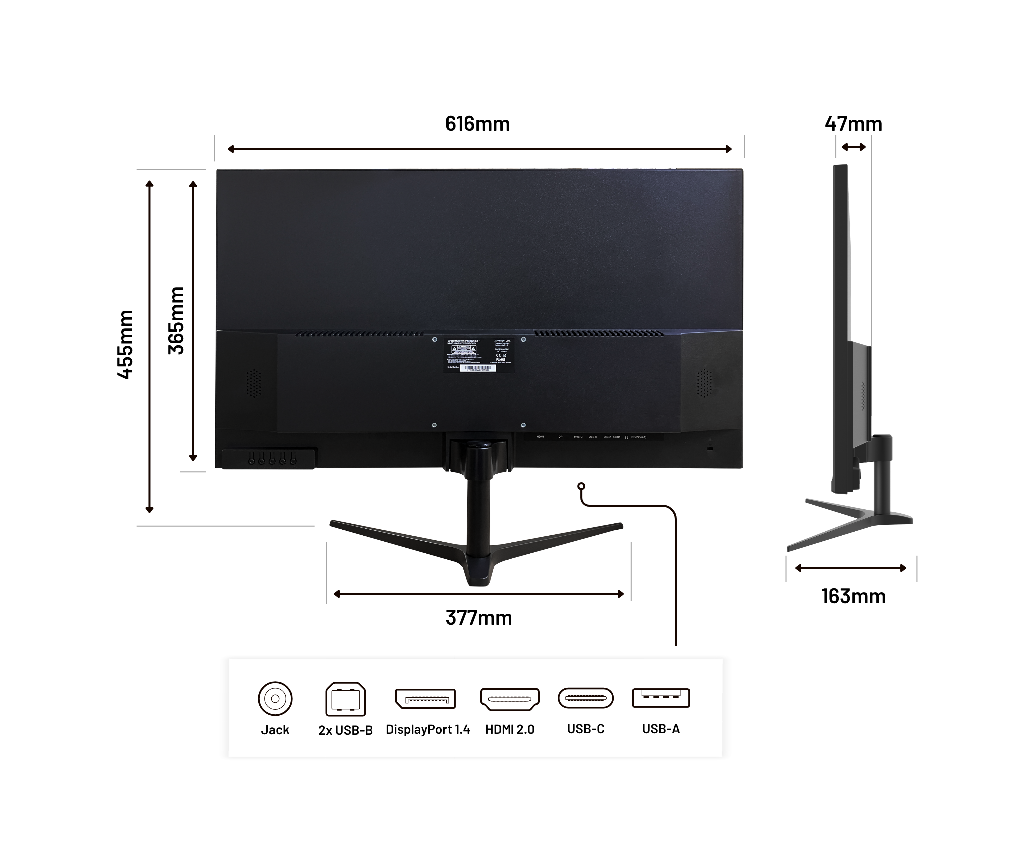Desktop Monitor | 27" | WQHD | USB-C (+ 65W charging) (refurbished)