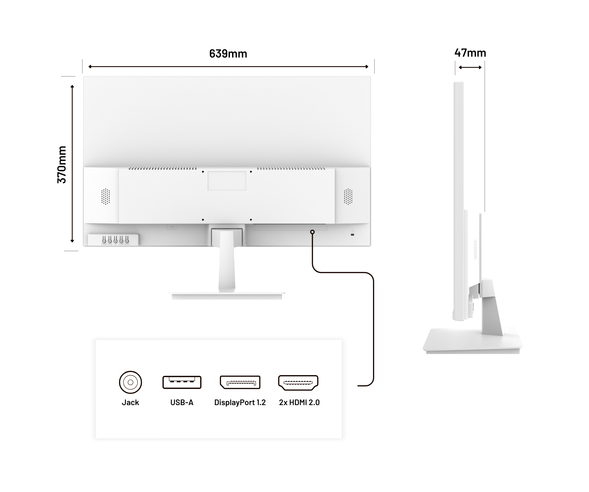 Écran PC Bureautique | 28" | 4K UHD | 60Hz | Blanc
