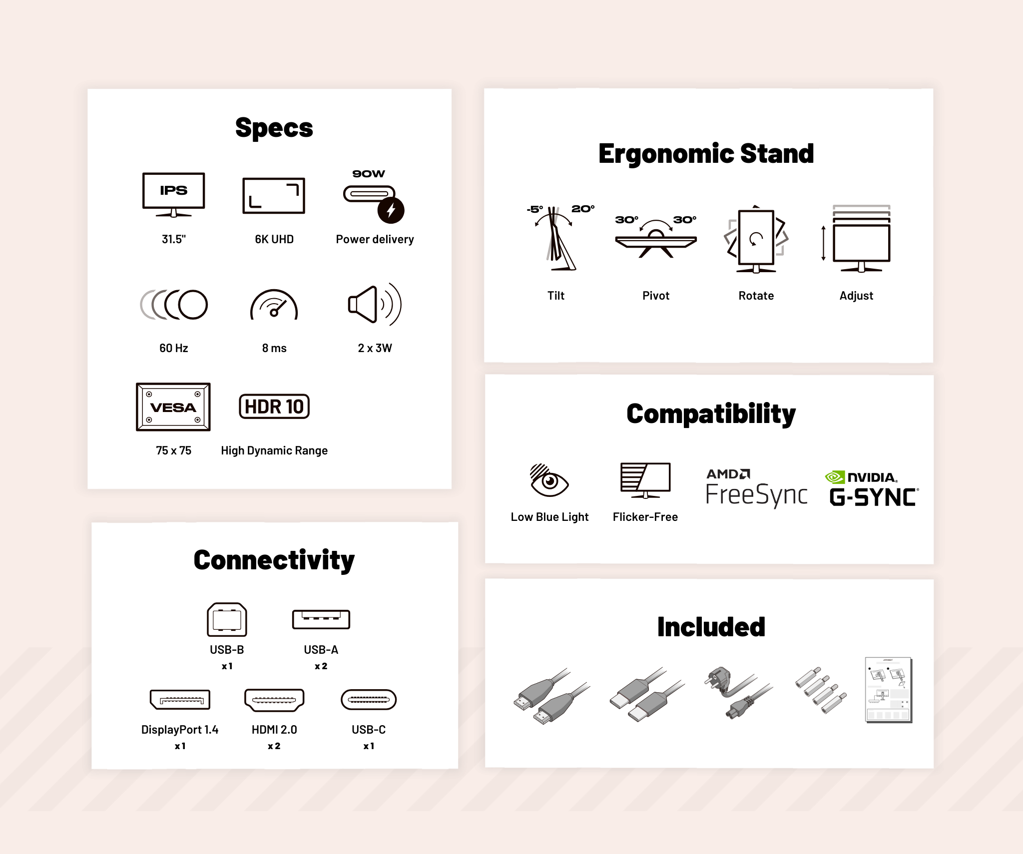 Écran PC Bureautique | 31,5" | 6K | 60Hz