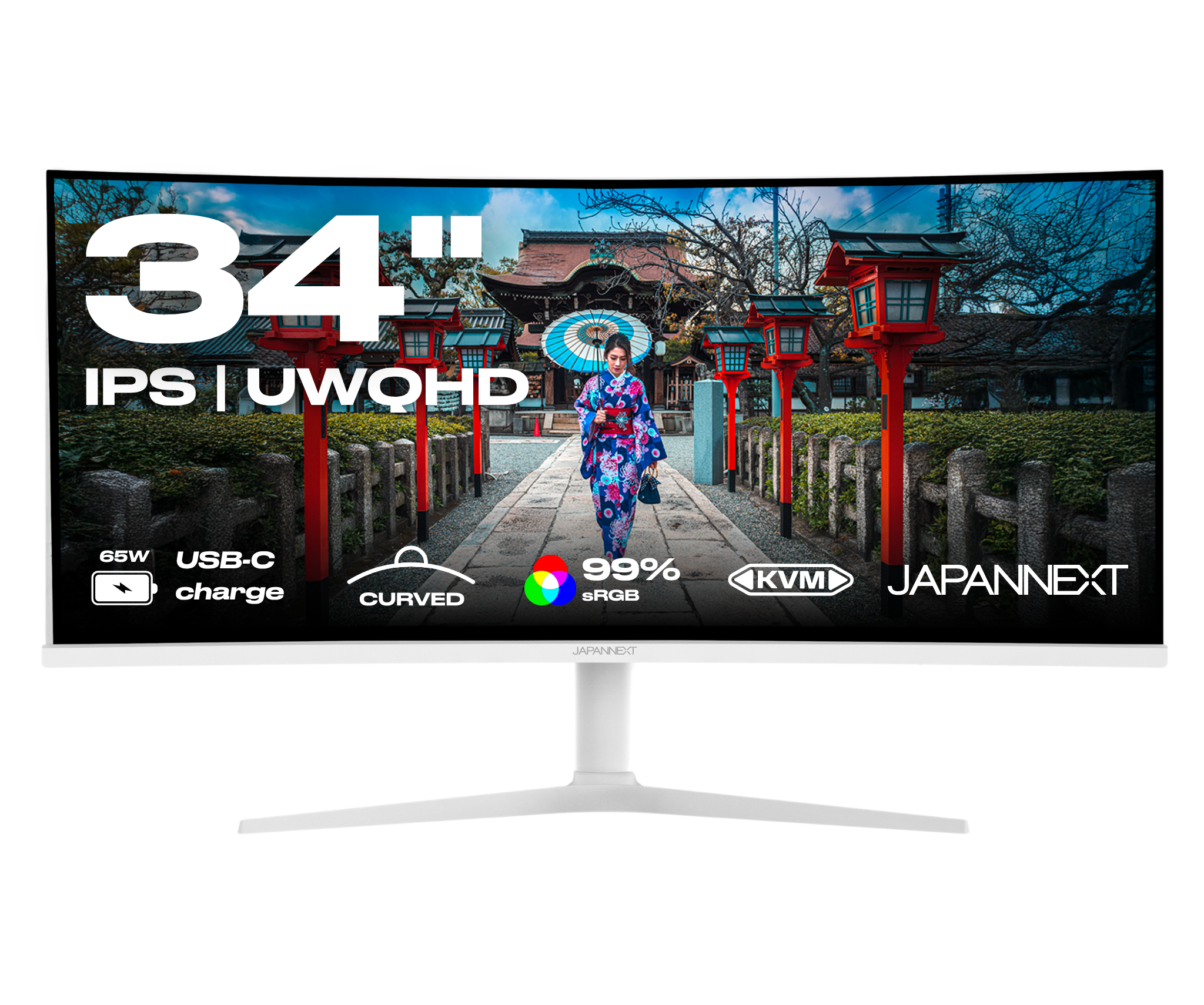 Écran PC Incurvé | 34" | UWQHD | Dalle IPS | Blanc