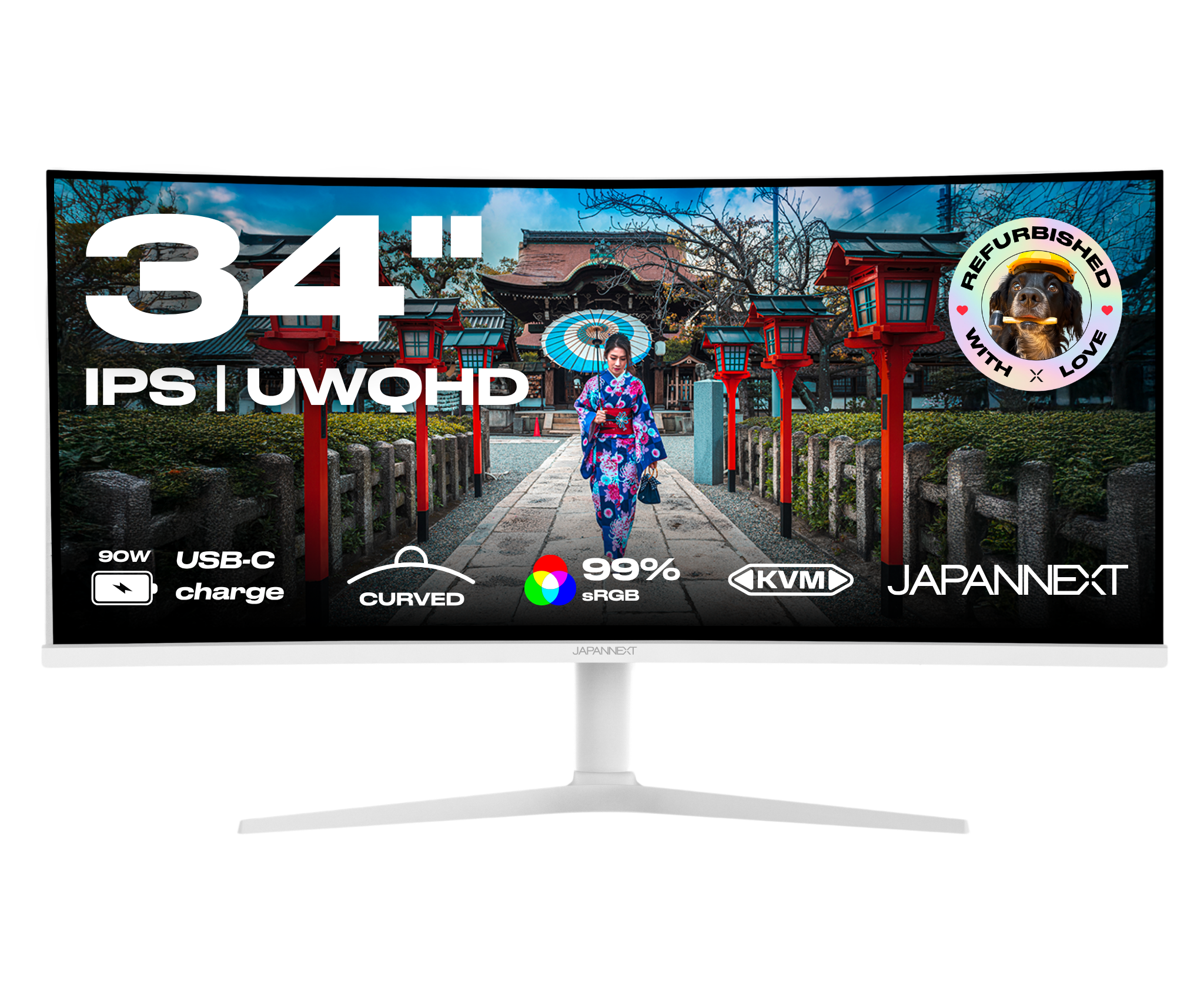 Écran PC Incurvé | 34" | IPS | UWQHD | Blanc