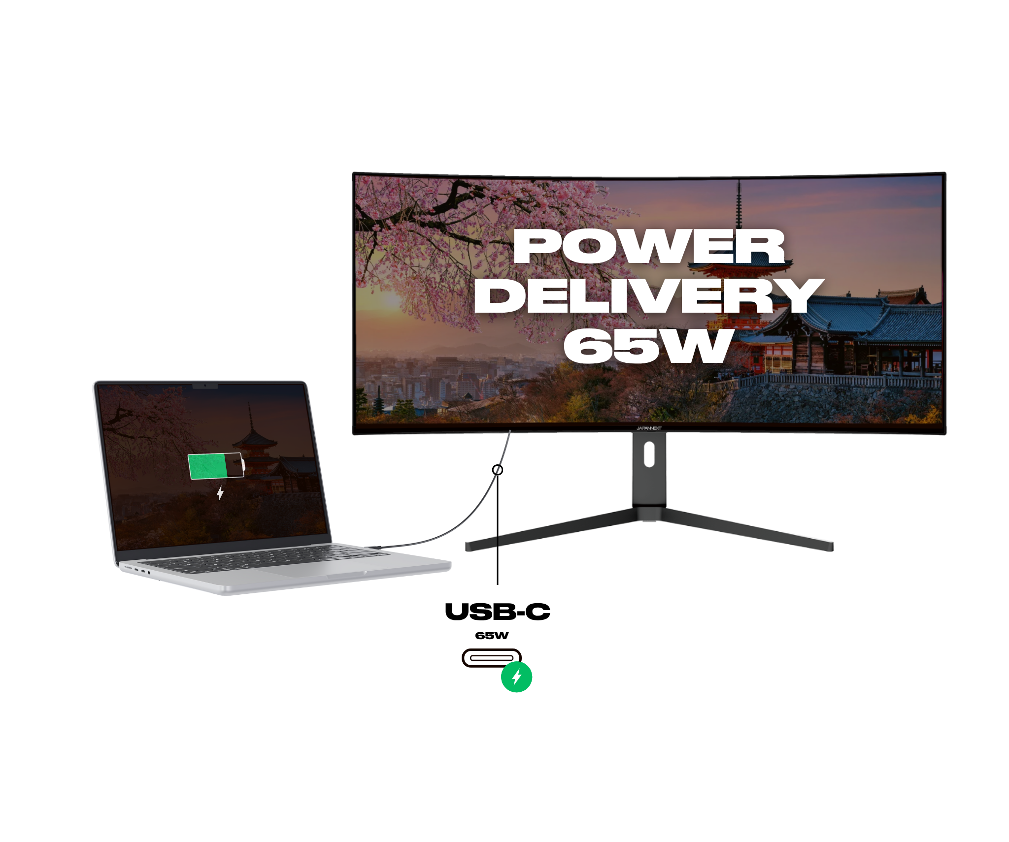 Curved Monitor | 39.7" | WUHD | IPS | USB-C (+ 65W charging)