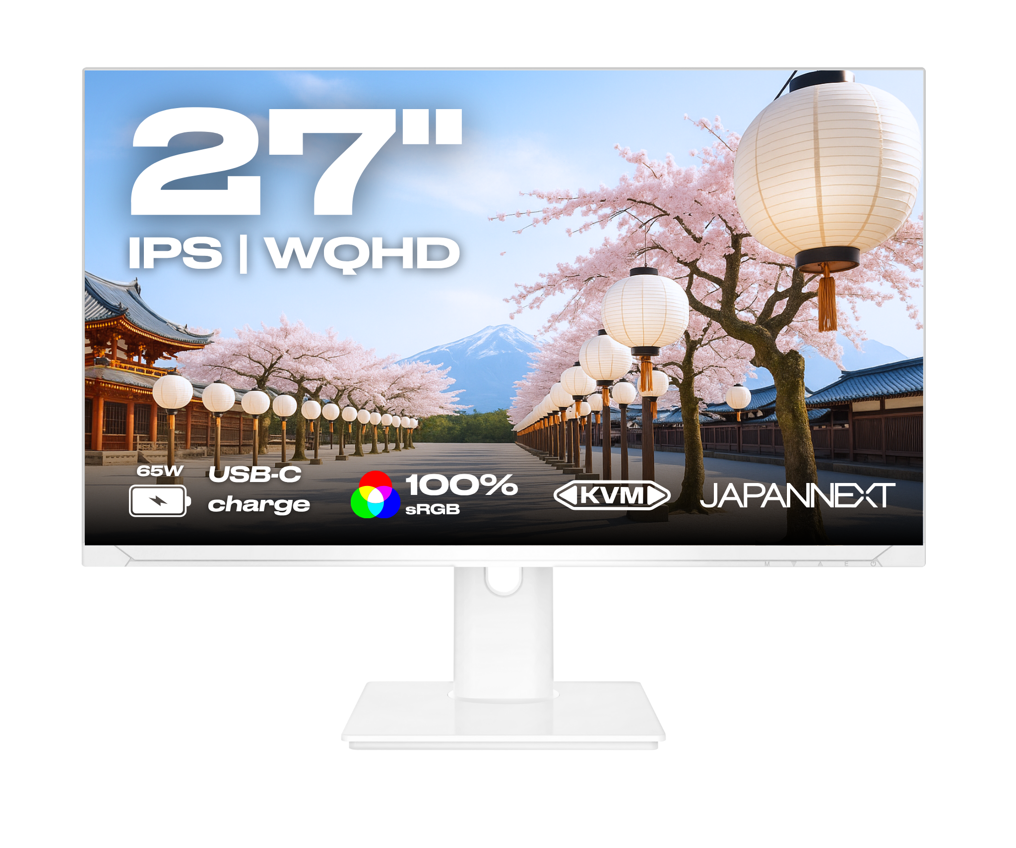 Écran PC Bureautique | 27" | WQHD | Blanc
