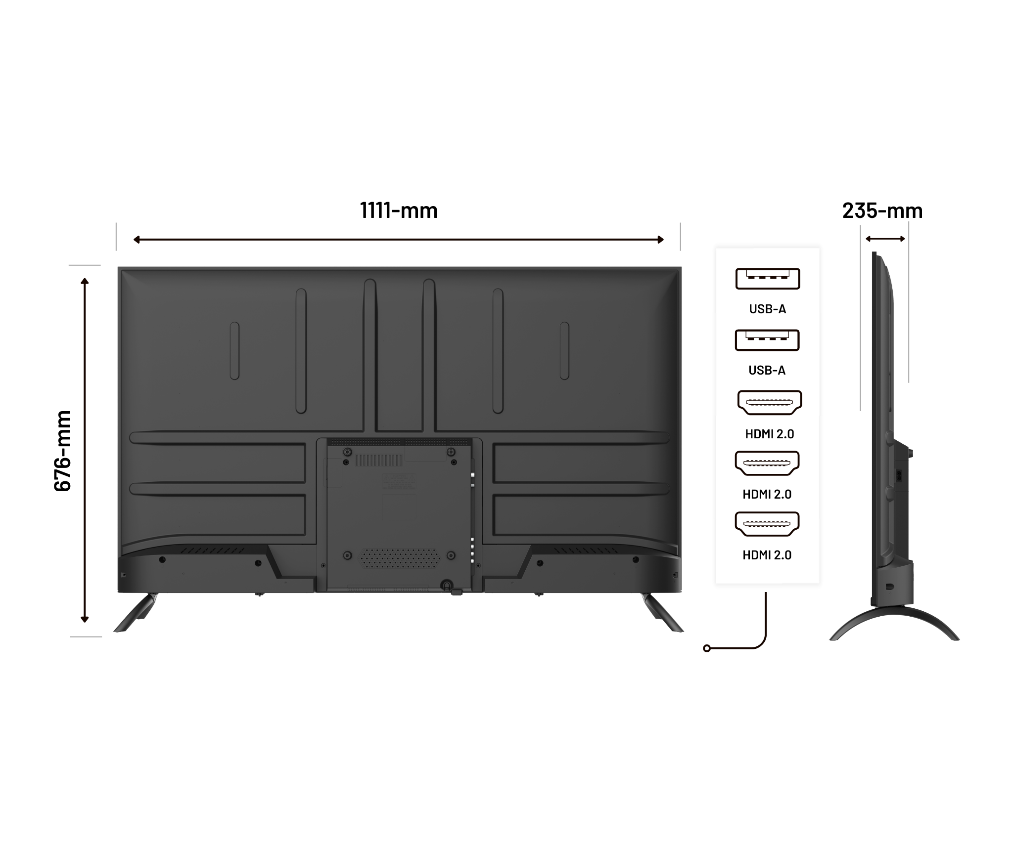 Ecran PC Grand Format | 50" | IPS | 4K UHD (Reconditionné)