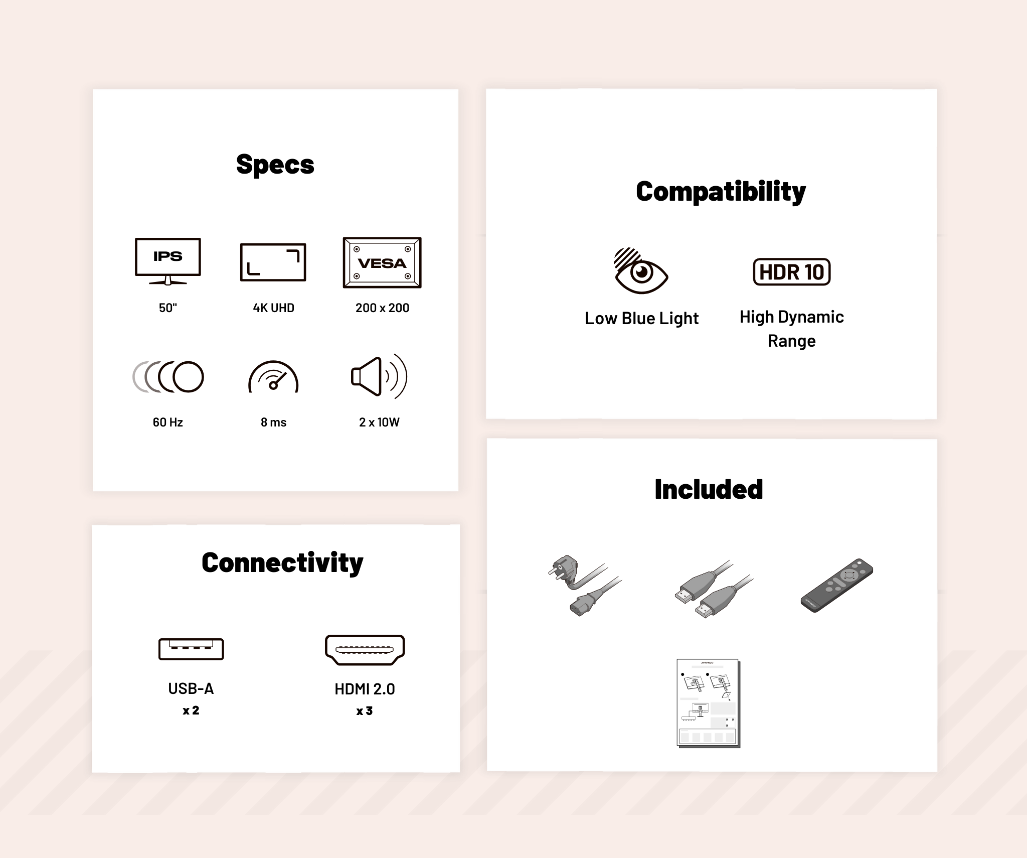 Ecran PC Grand Format | 50" | IPS | 4K UHD