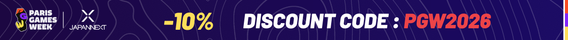 PGW promotion: 10% off the entire JAPANNEXT gaming monitor range for Paris Games Week with code PGW2026.
Promotion PGW : -10 % sur toute la gamme de moniteurs gaming JAPANNEXT à l’occasion de la Paris Games Week avec le code PGW2026