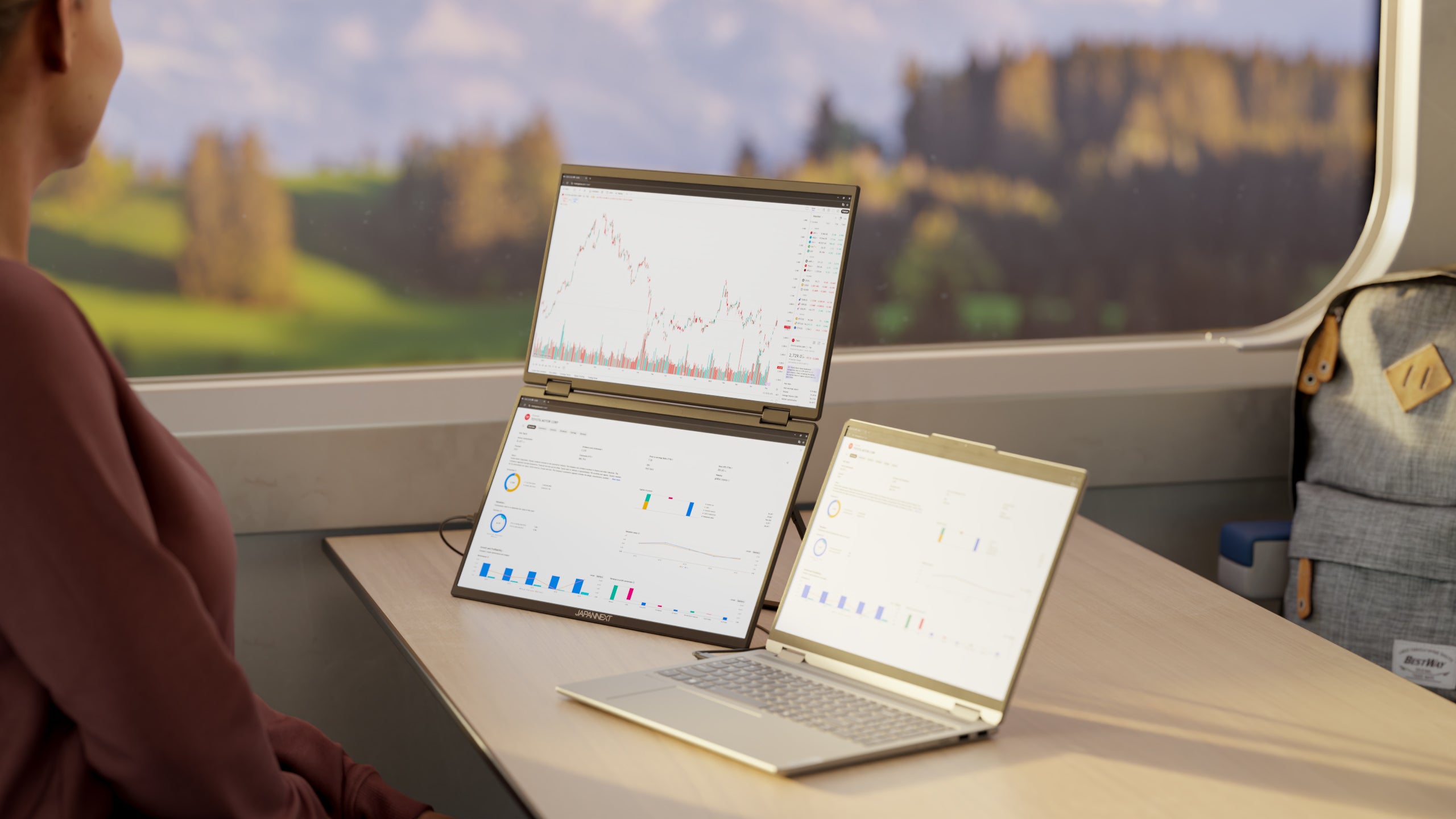 Bureau nomade : le dual monitor réinvente le travail