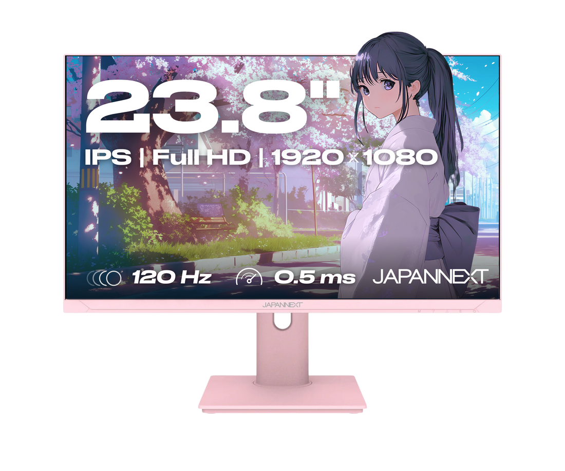 Gaming/deskwork monitor | 23.8" | IPS | FHD | 120Hz | Pastel pink
