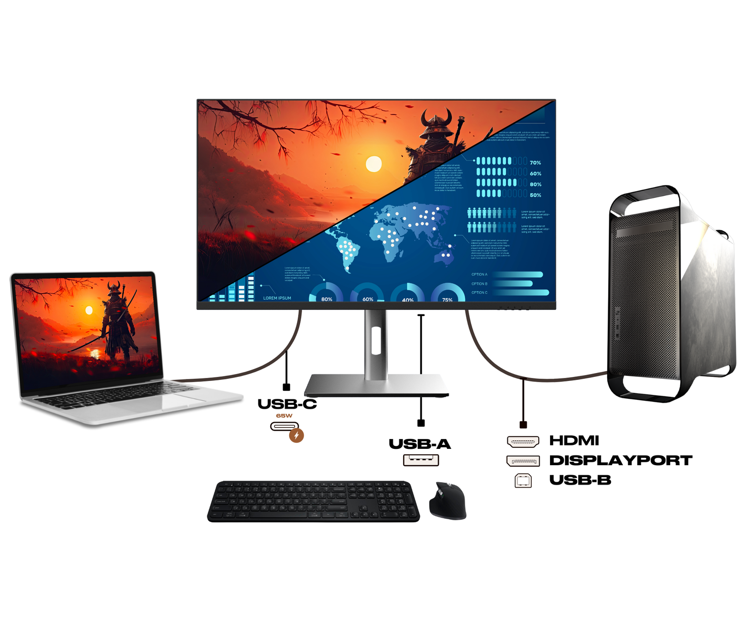 Gaming Monitor | 24.5&quot; | IPS | Full HD | 500Hz | USB-C (+65W charging)