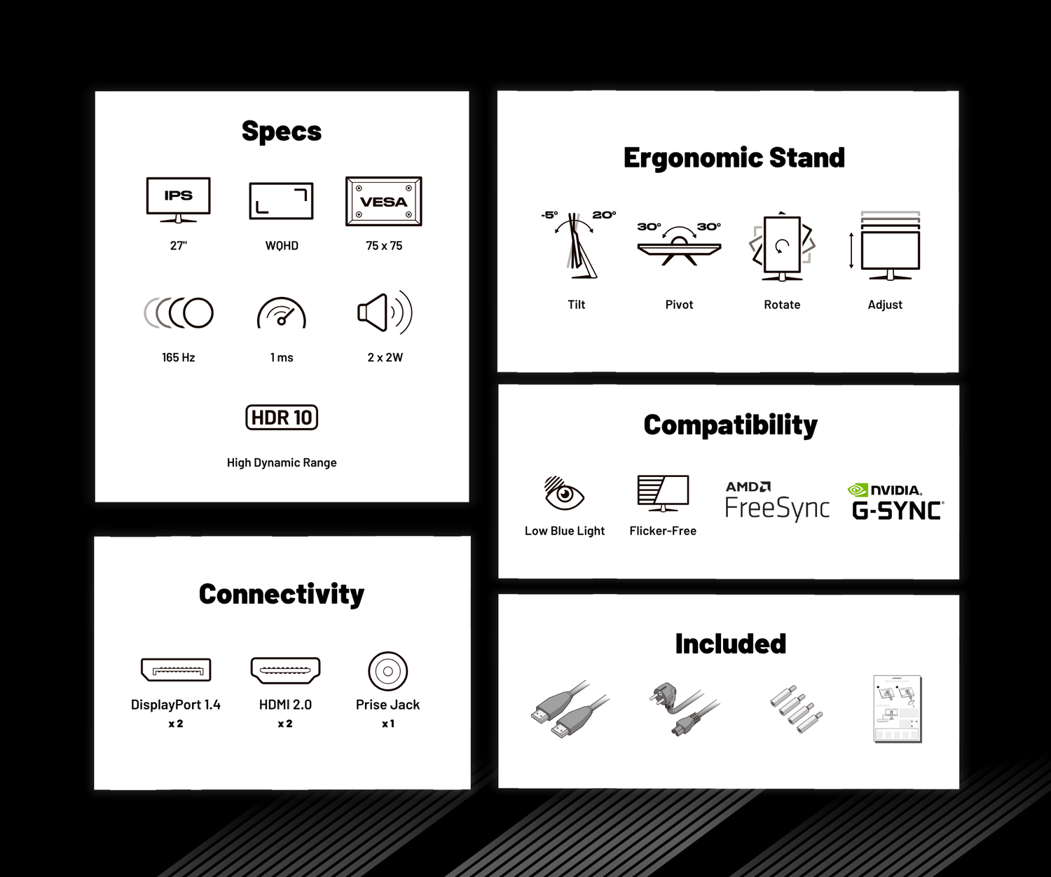 Gaming Monitor | 27&quot; | IPS | WQHD | 165Hz (refurbished)