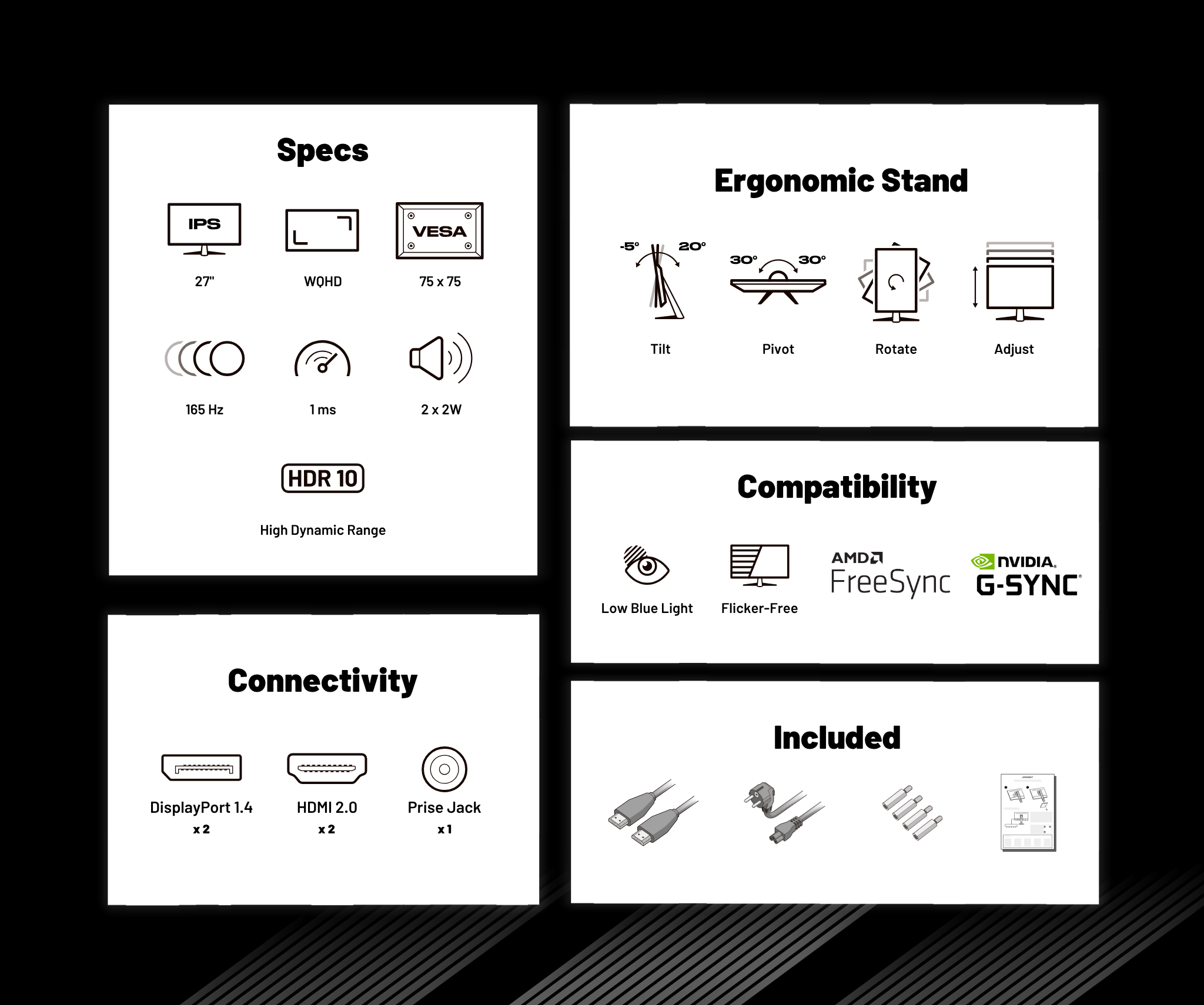 Gaming Monitor | 27&quot; | IPS | WQHD | 165Hz (refurbished)