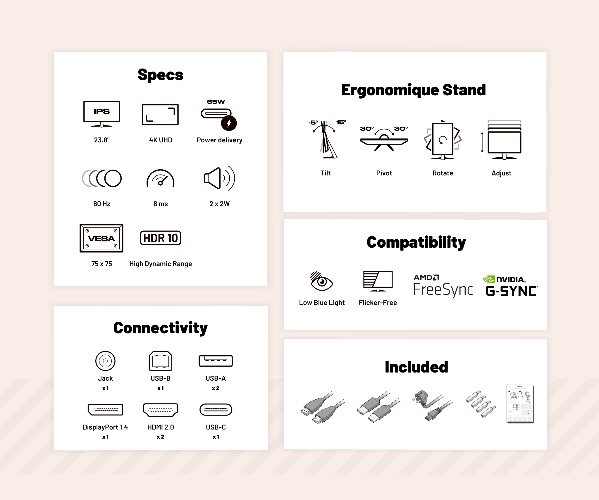 Desktop Monitor | 23.8" | 4K UHD (Refurb)