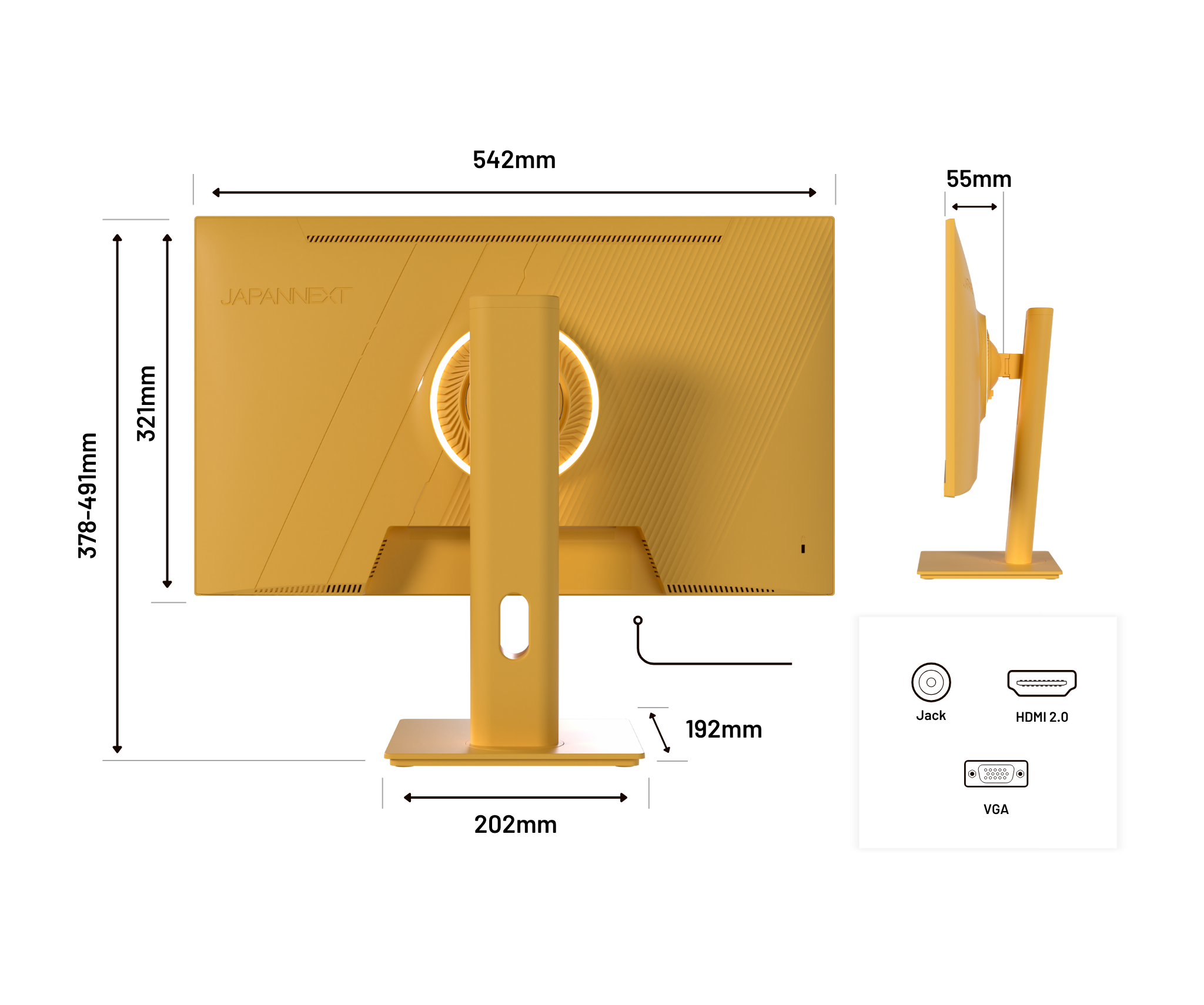 Gaming/Deskwork monitor | 23.8&quot; | IPS | FHD | 120Hz | Pastel yellow