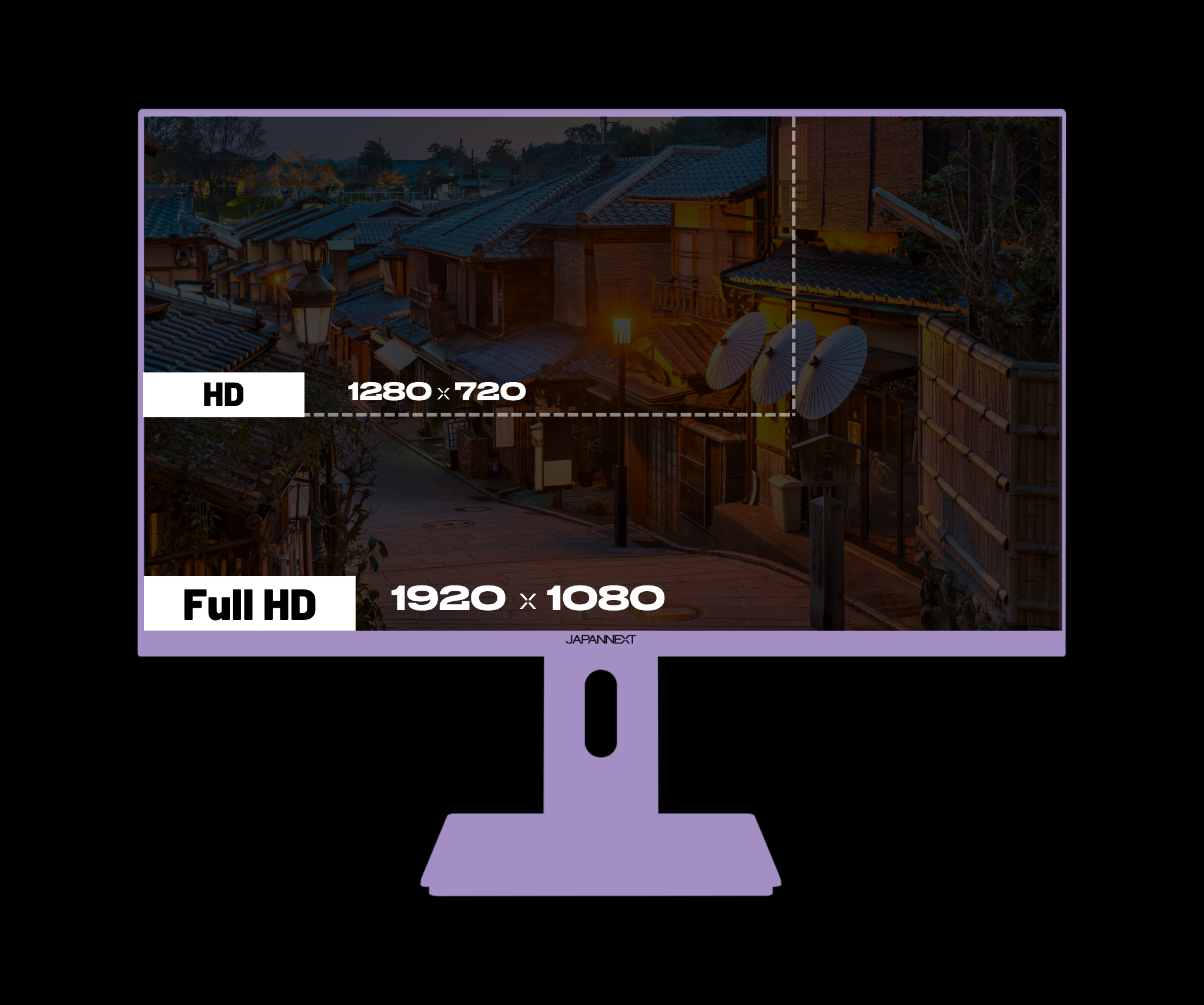 Gaming/Deskwork Monitor | 23.8&quot; | IPS | FHD | 120Hz | Pastel Purple