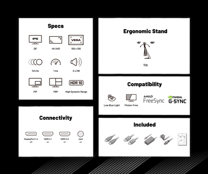 Gaming Monitor | 28&quot; | IPS | 4K UHD | 144Hz