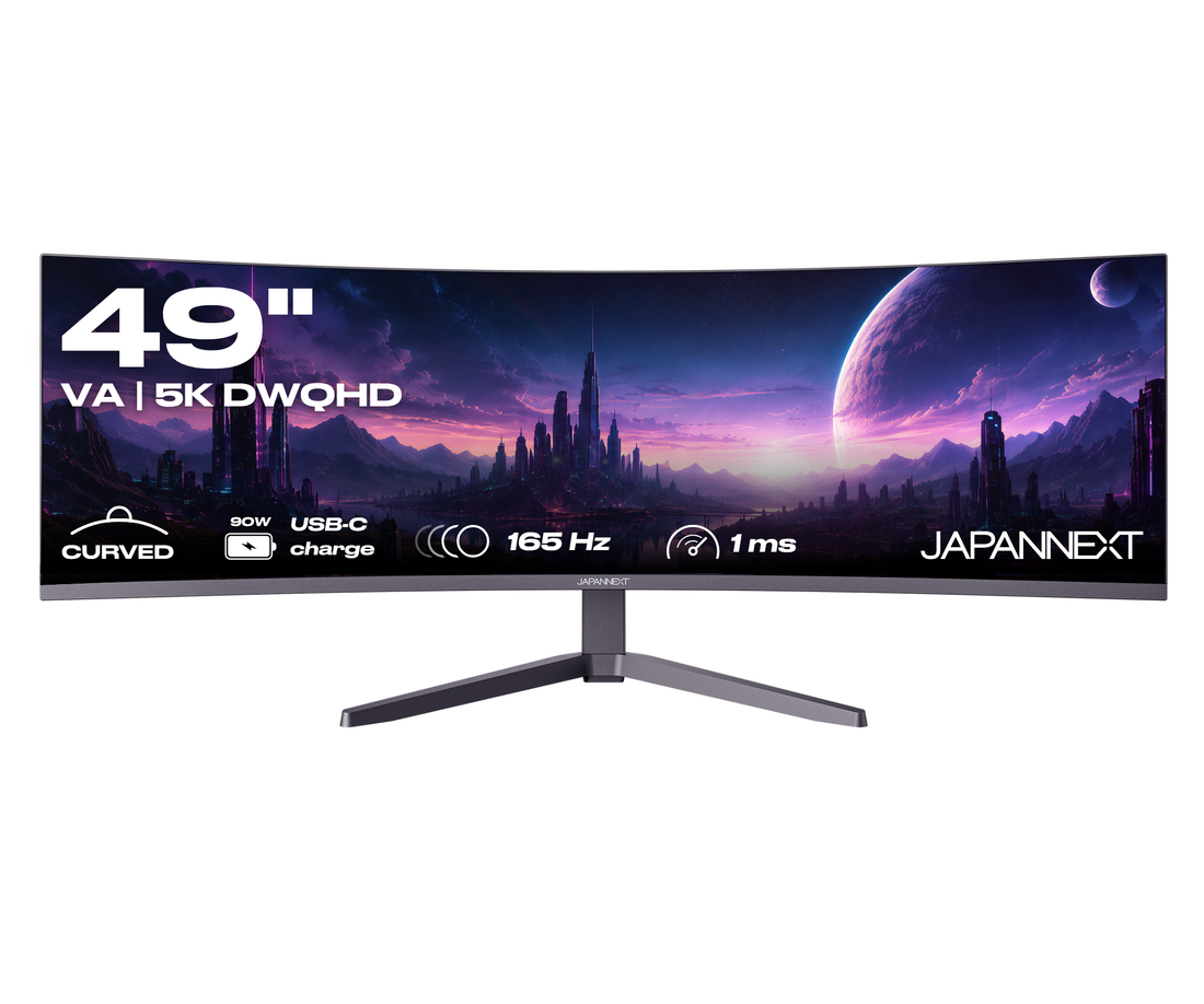 Écran PC Incurvé | 49" | 5K UHD Ultra Wide 1440p | USB-C (+ charge 90W |  Idéal pour le Gaming et Bureautique