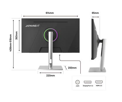 Ecran PC Gaming | 27&quot; | IPS | FHD | 200Hz  | Pied ergonomique