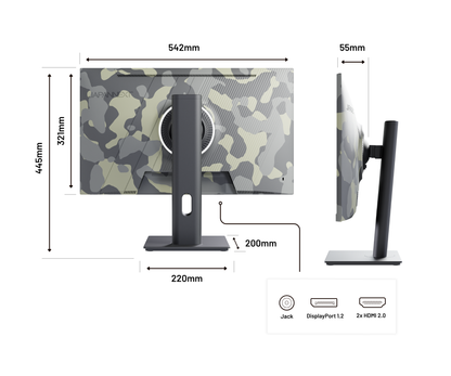 Écran PC Gaming | 23,8&quot; | IPS | FHD | 200Hz | HSP | Finition Camouflage