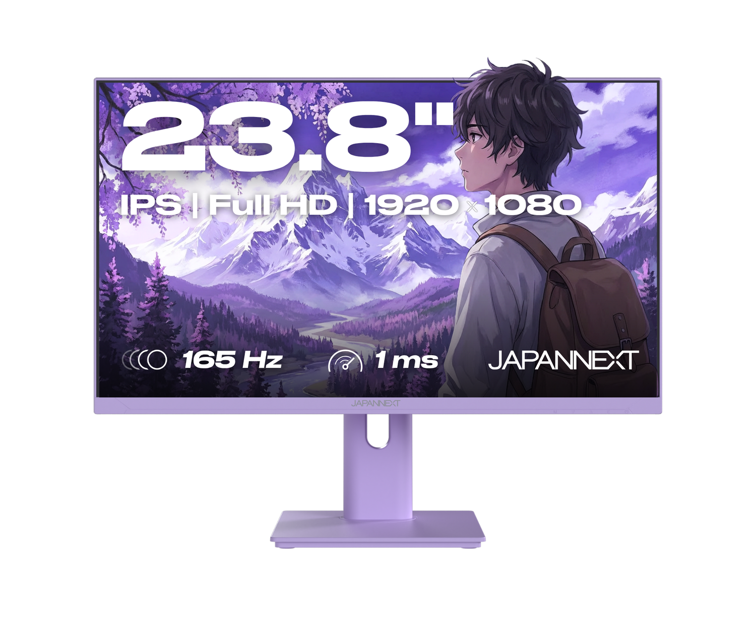 Gaming/Deskwork Monitor | 23.8" | IPS | Full HD | 165Hz | Pastel Purple