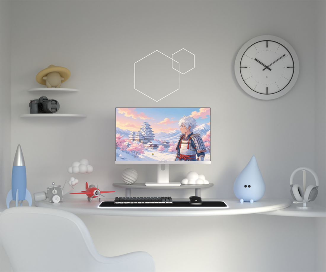 Gaming/Deskwork monitor | 23.8" | IPS | FHD | 165Hz | Pastel White