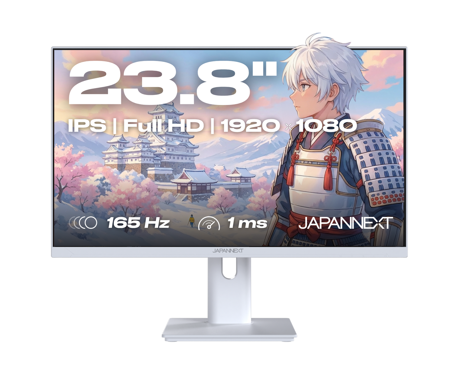 Gaming/Deskwork monitor | 23.8" | IPS | Full HD | 165Hz | Pastel White