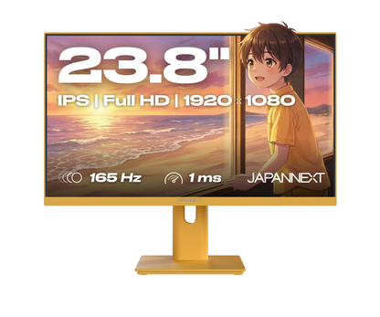 Gaming/Deskwork monitor | 23.8" | IPS | Full HD | 165Hz | Pastel yellow