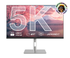 Écran PC bureautique Japannext 27 pouces 5K IPS reconditionné, noir sur pied argenté, USB-C 90 W