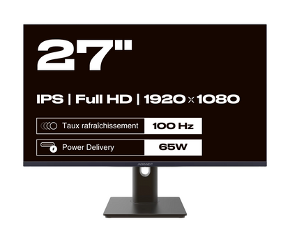 Écran PC Bureautique | 27&quot; | FULL HD | 100 Hz | USB-C (+ charge 65W)