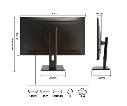 Deskwork Monitor | 27&quot; | FULL HD | 100 Hz | USB-C (+ 65W charging)