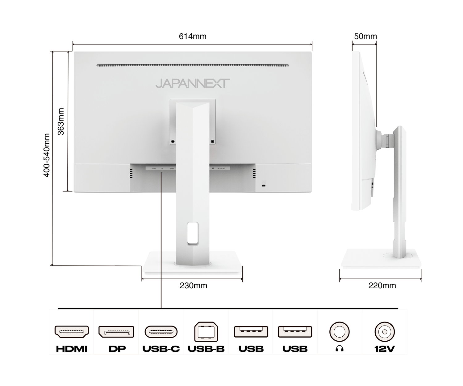 Écran PC Bureautique | 27&quot; | 4K UHD | USB-C (+ charge 65W)