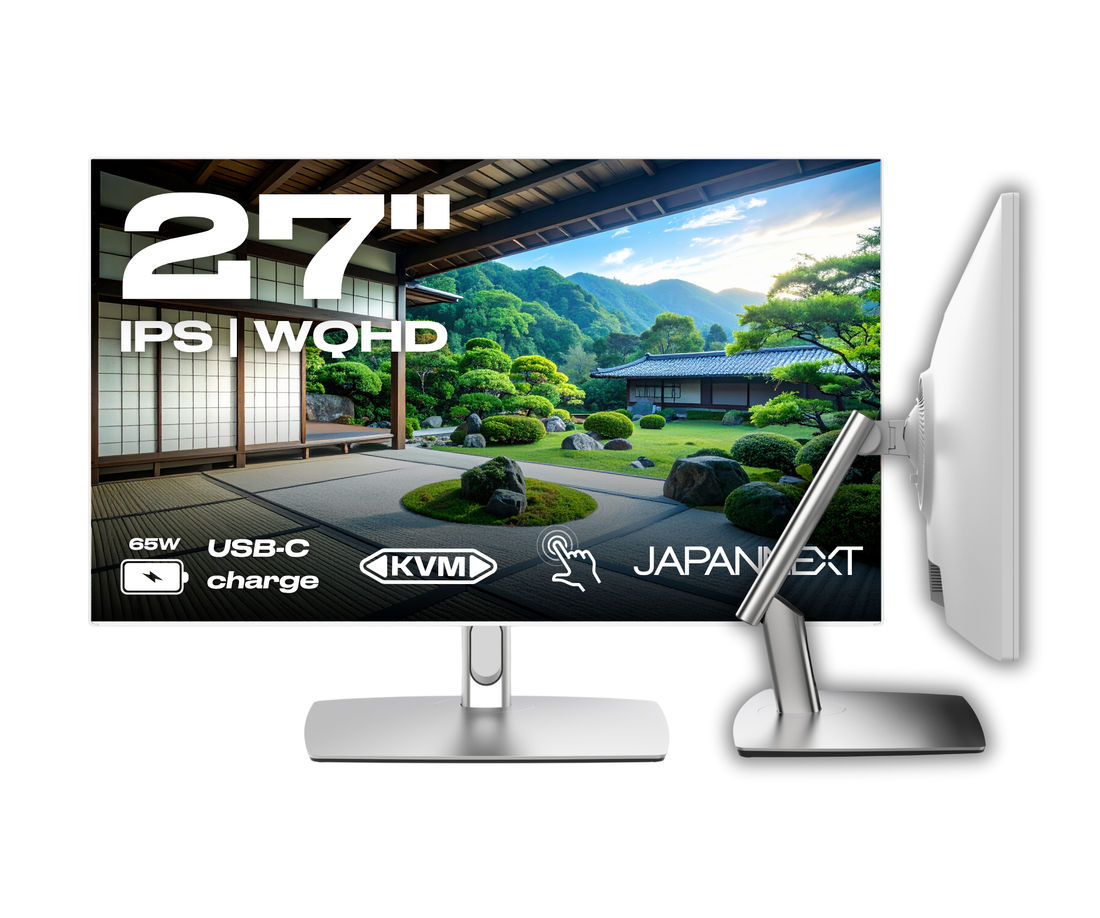 Écran PC Bureautique | 27" | WQHD | Tactile | Power Delivery 65W | KVM | Blanc