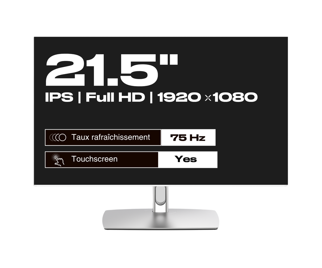 Écran PC Bureautique | 27" | WQHD | Tactile | Power Delivery 65W | KVM | Blanc